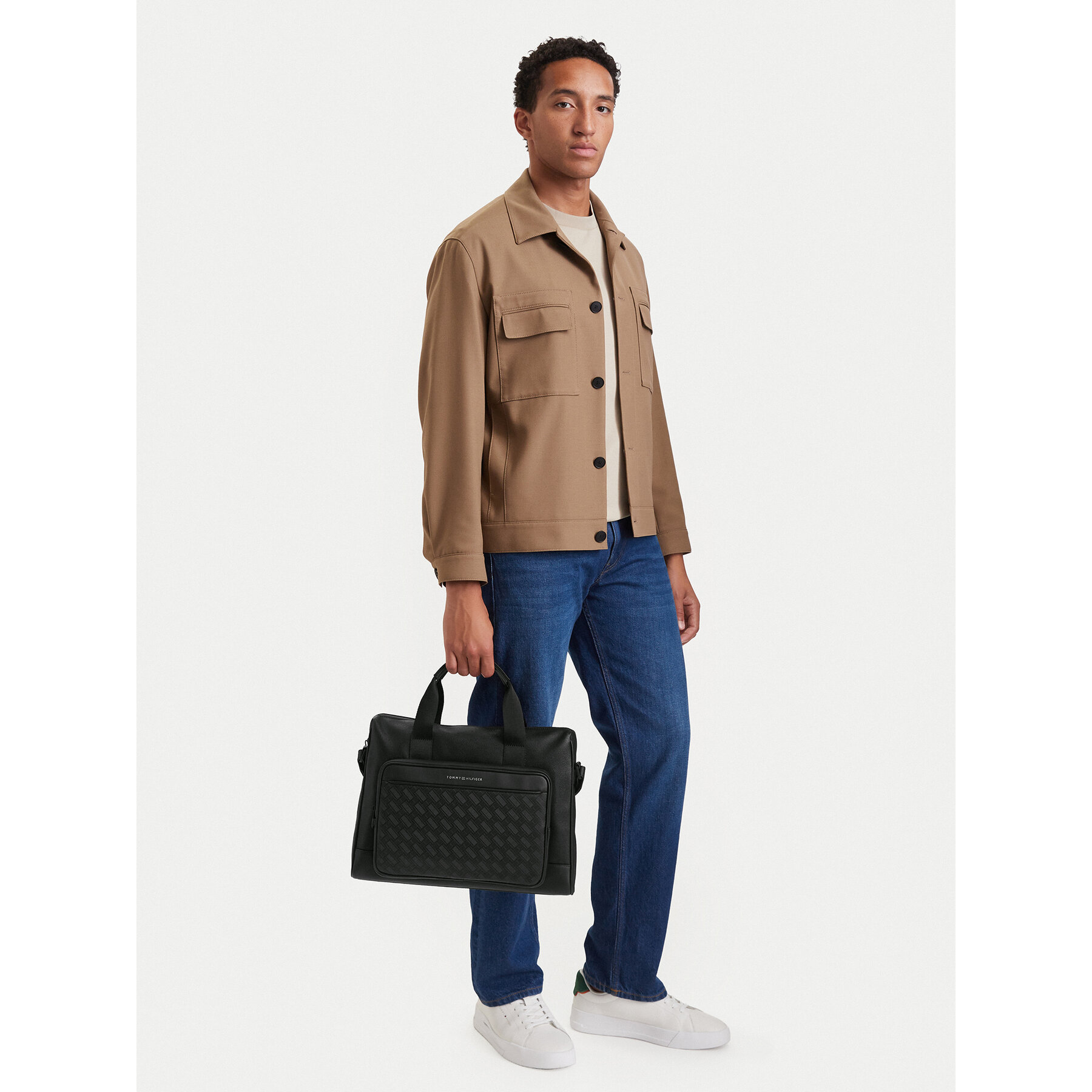 Taška na laptop Tommy Hilfiger Th Modern Monogram Computer Bag AM0AM14729 Čierna