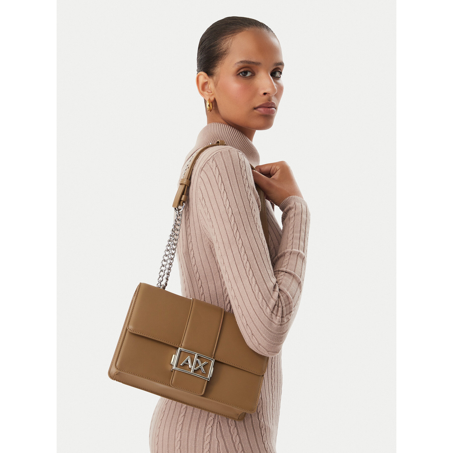 Kabelka Armani Exchange XW000070 AF12039 U6186 Svetlo hnedá