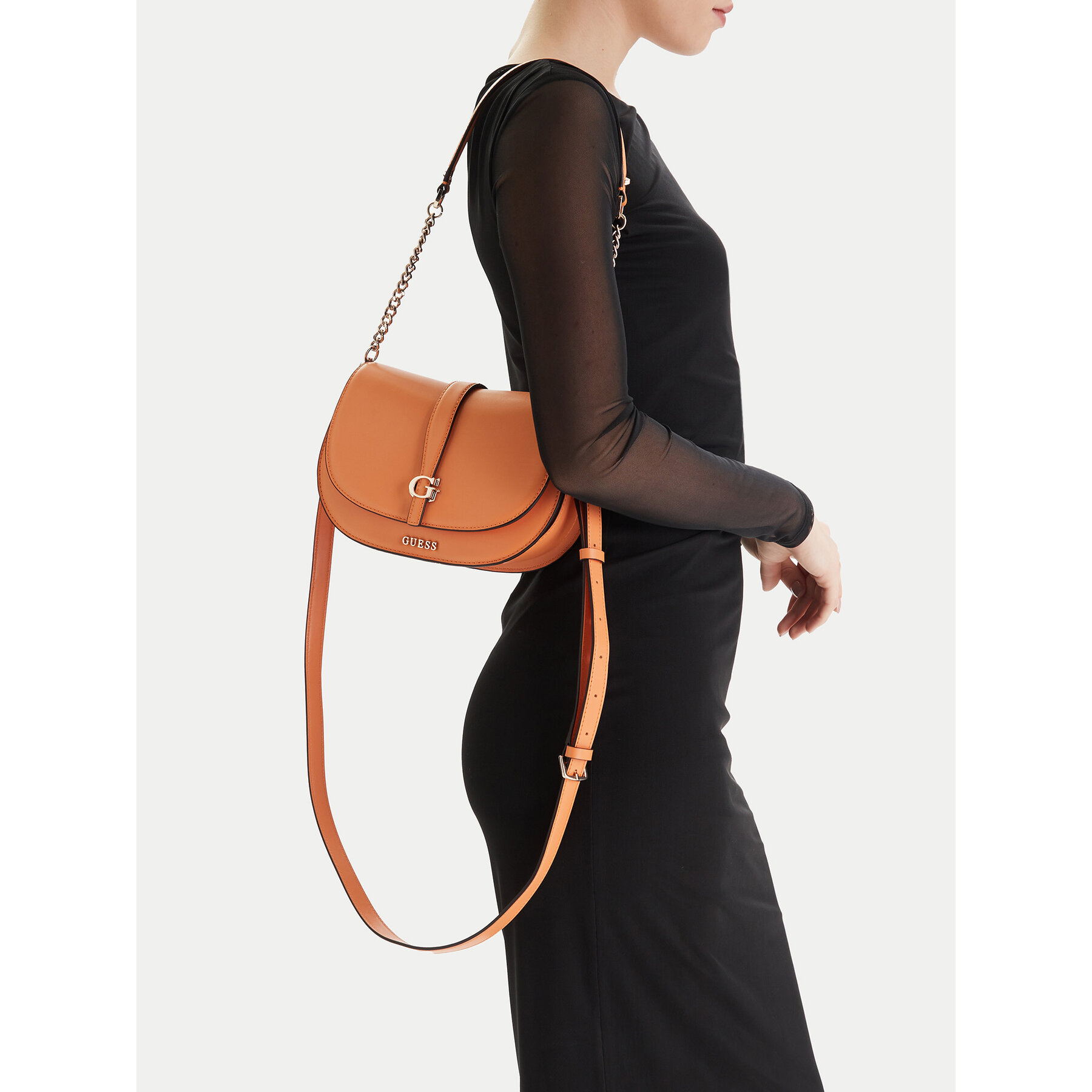 Geantă Guess Carrie HWVG98 96200 Portocaliu