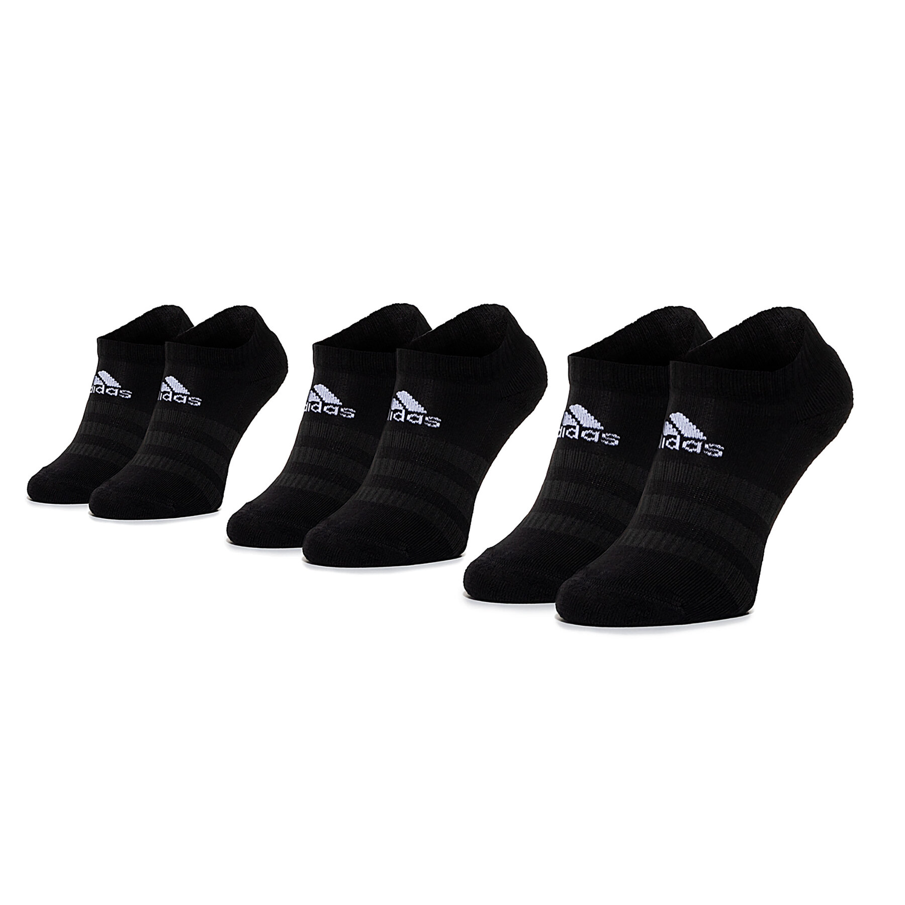 Unisex trumpų kojinių komplektas (3 poros) adidas Cush Low 3PP DZ9385 Black/Black/Black