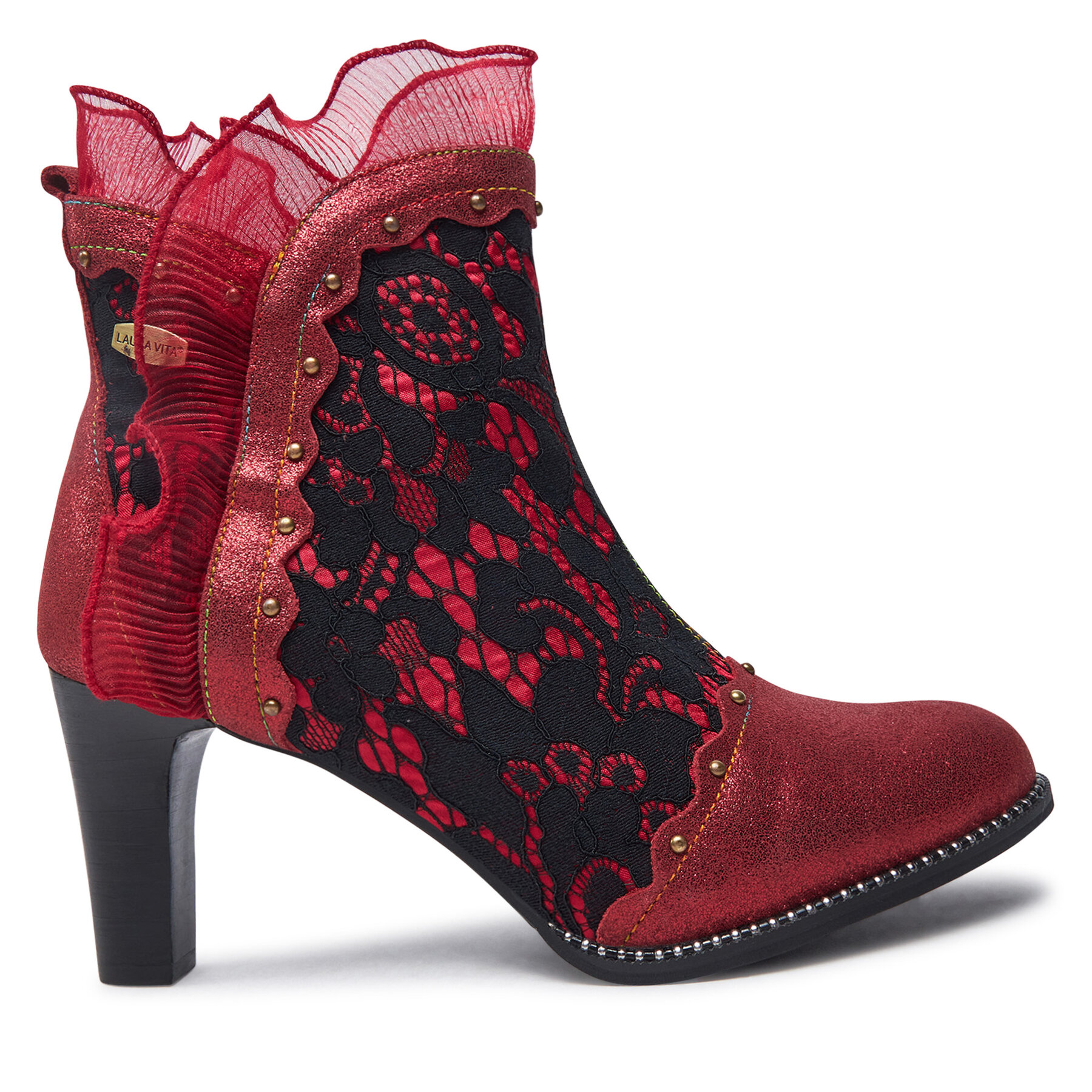 Botines Laura Vita Alcbaneo 160 Rojo