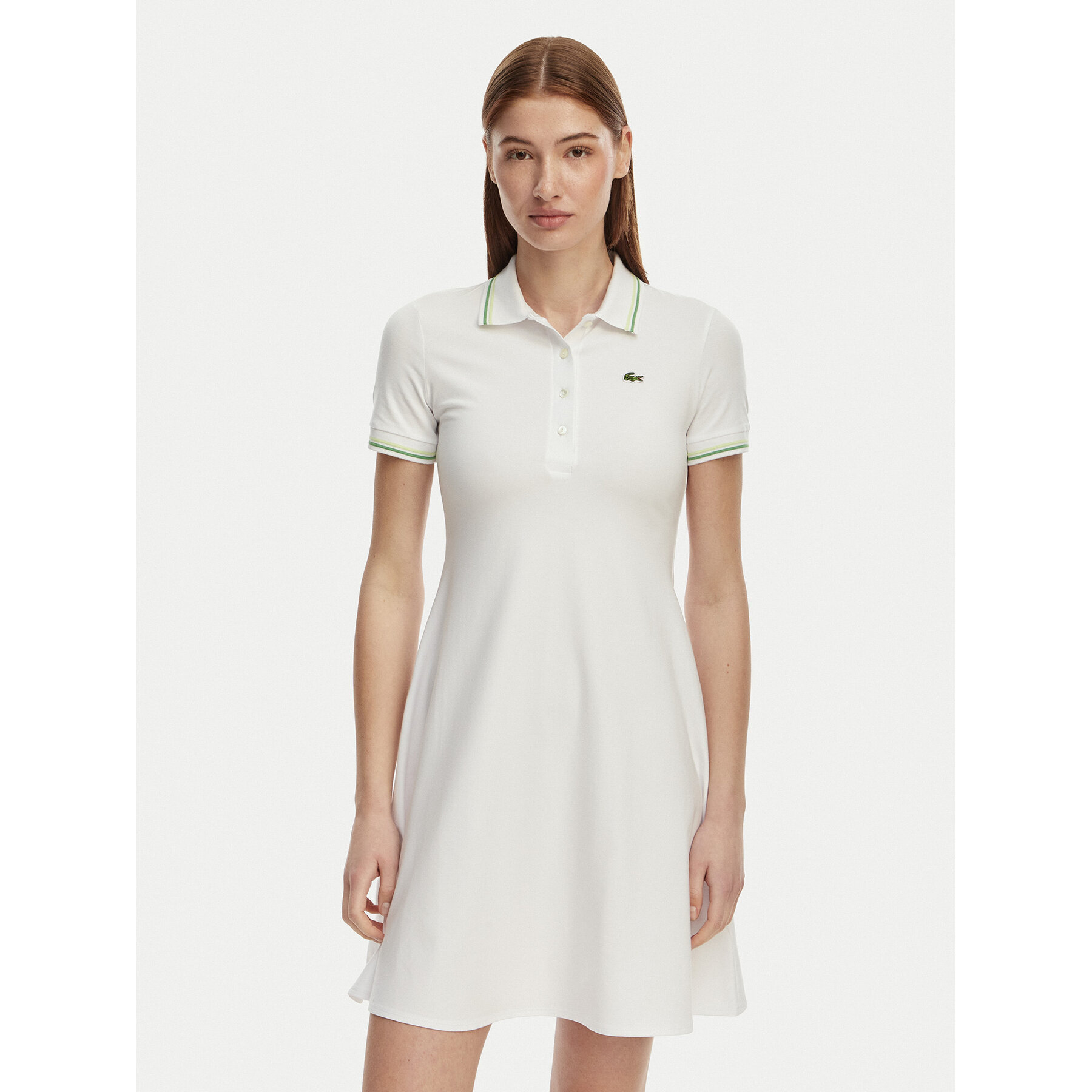 Lacoste Kleid für den Alltag EF5288 Weiß Regular Fit