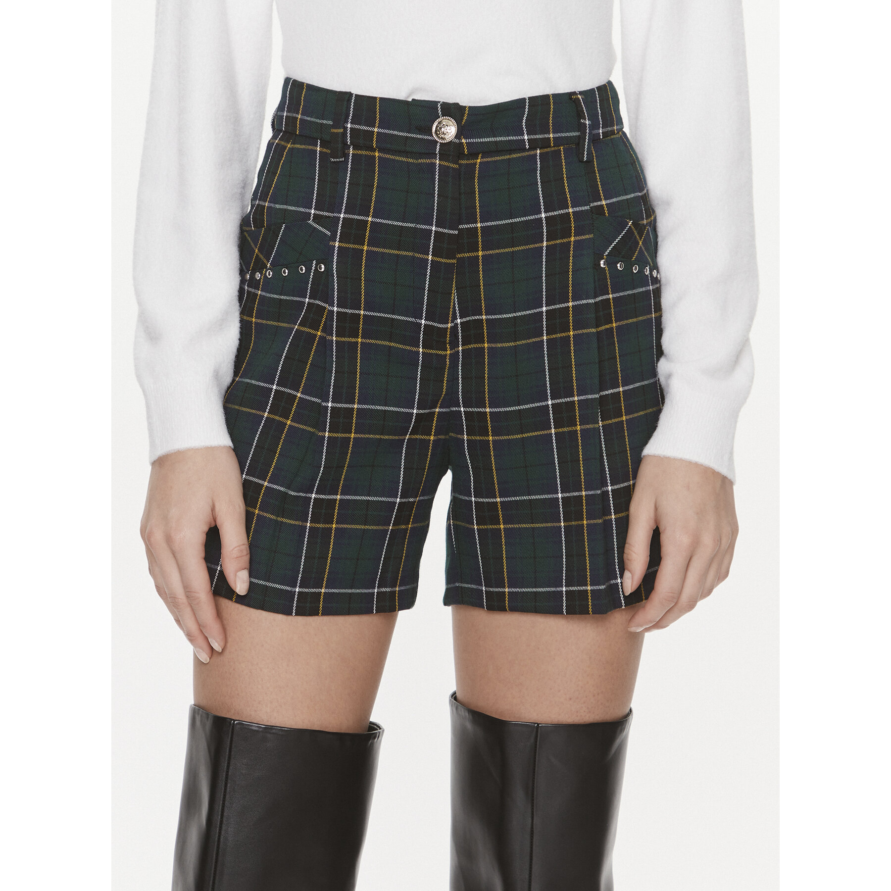 Liu Jo Stoffshorts MF3347 T4419 Dunkelgrün Relaxed Fit