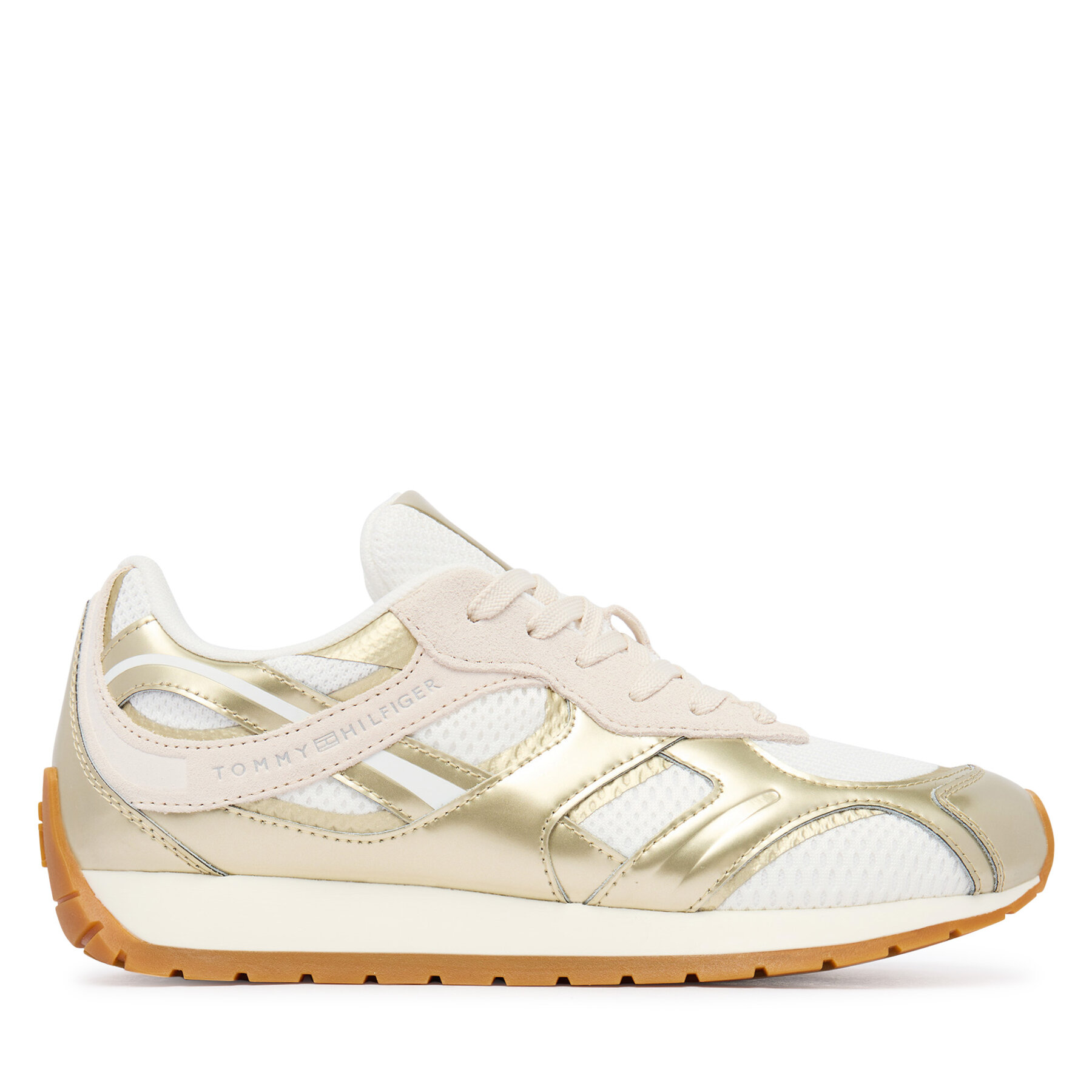 Sneakersy Tommy Hilfiger Th Chic Metallic Retro Runner FW0FW09191 Zlatá
