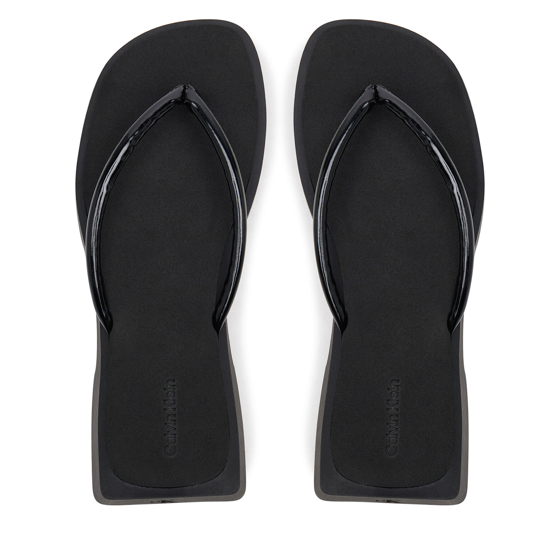 Flip flop Calvin Klein Jeans Sq Low Wedge Sandal Stitch YW0YW01716 Negru