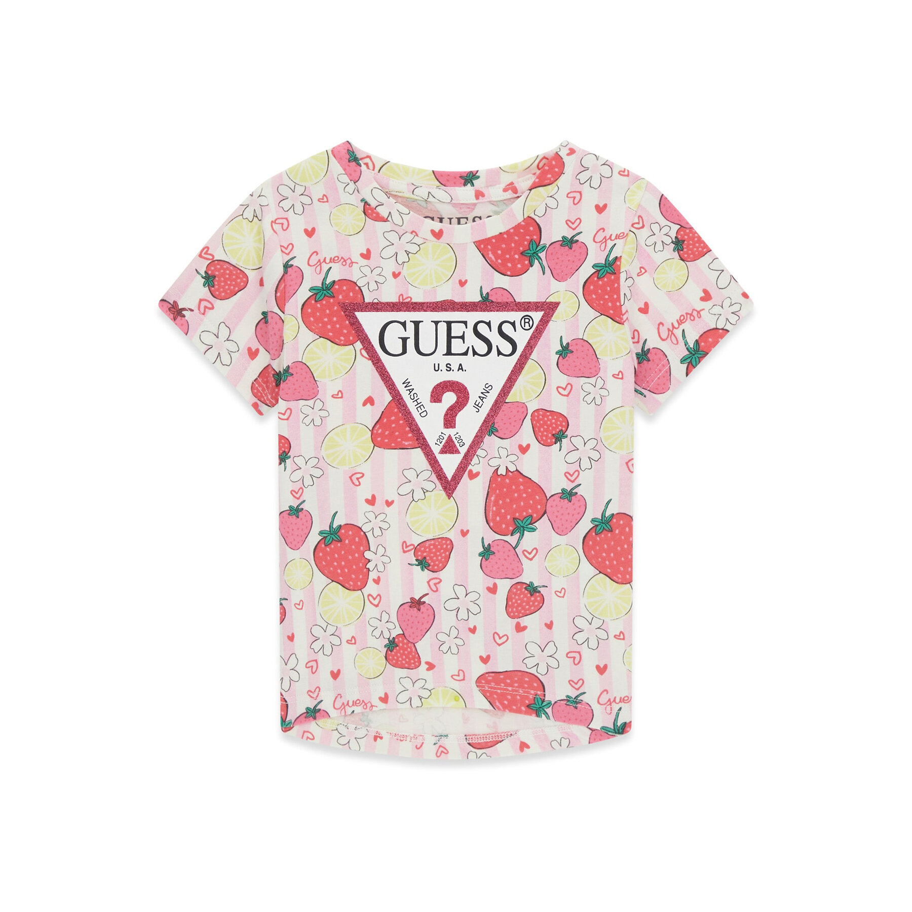 Guess Majica K6GI13 K6YW4 Roza Regular Fit