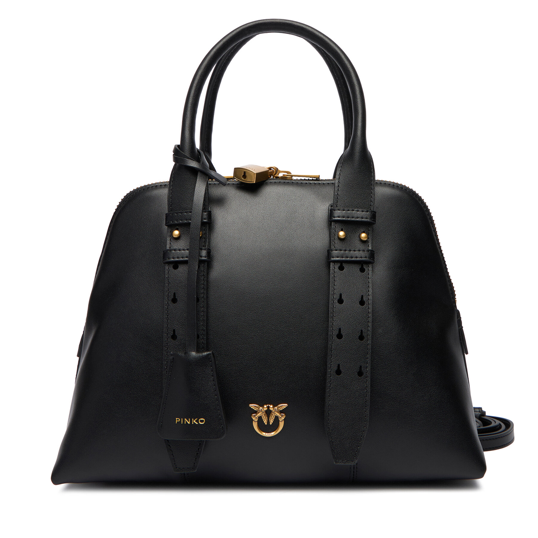 Kabelka PINKO Bowling Bag Medium AI 25-26 PLTT 105906 A0QO Čierna