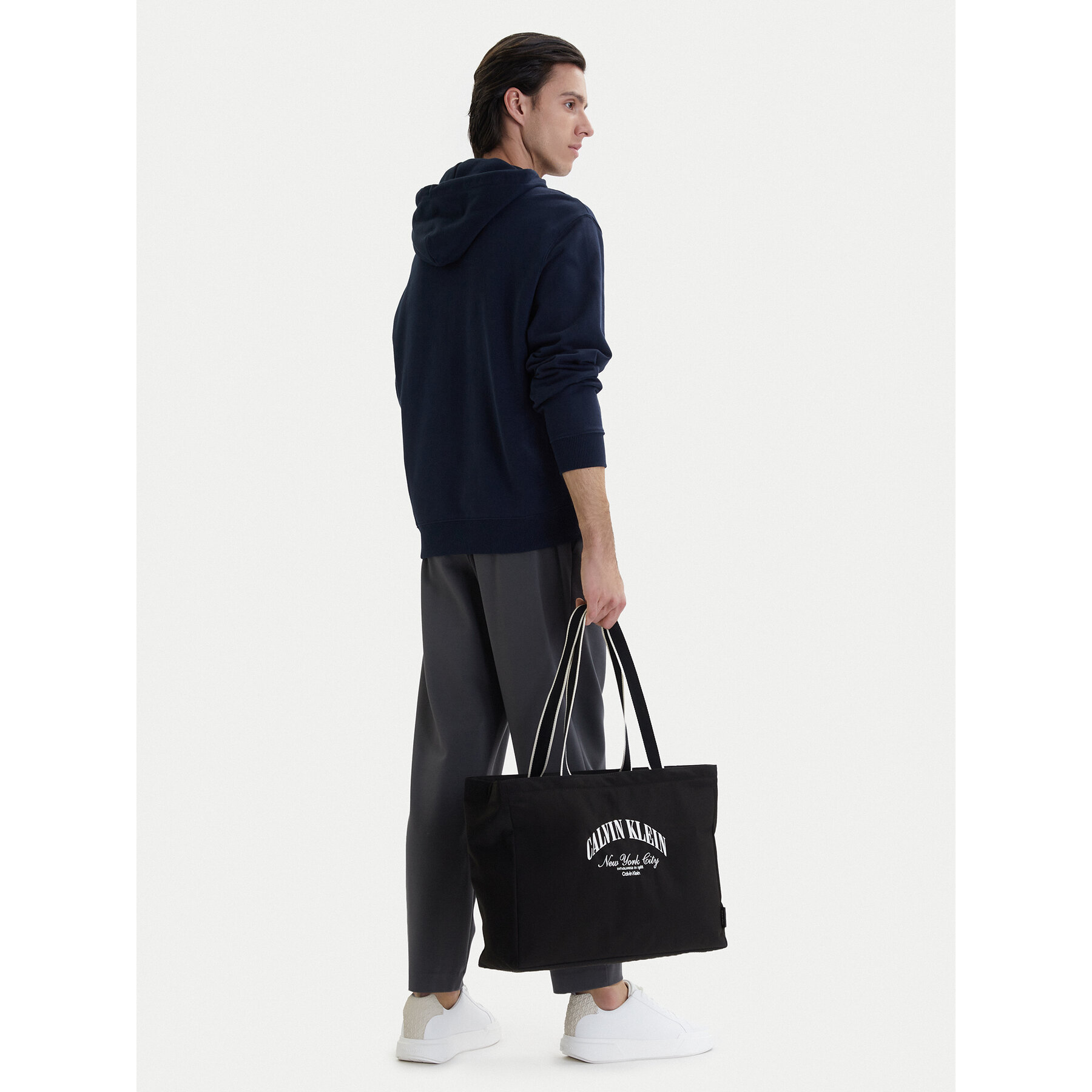 Torba Calvin Klein Graphic Capsule Tote LV04D3348G Crna