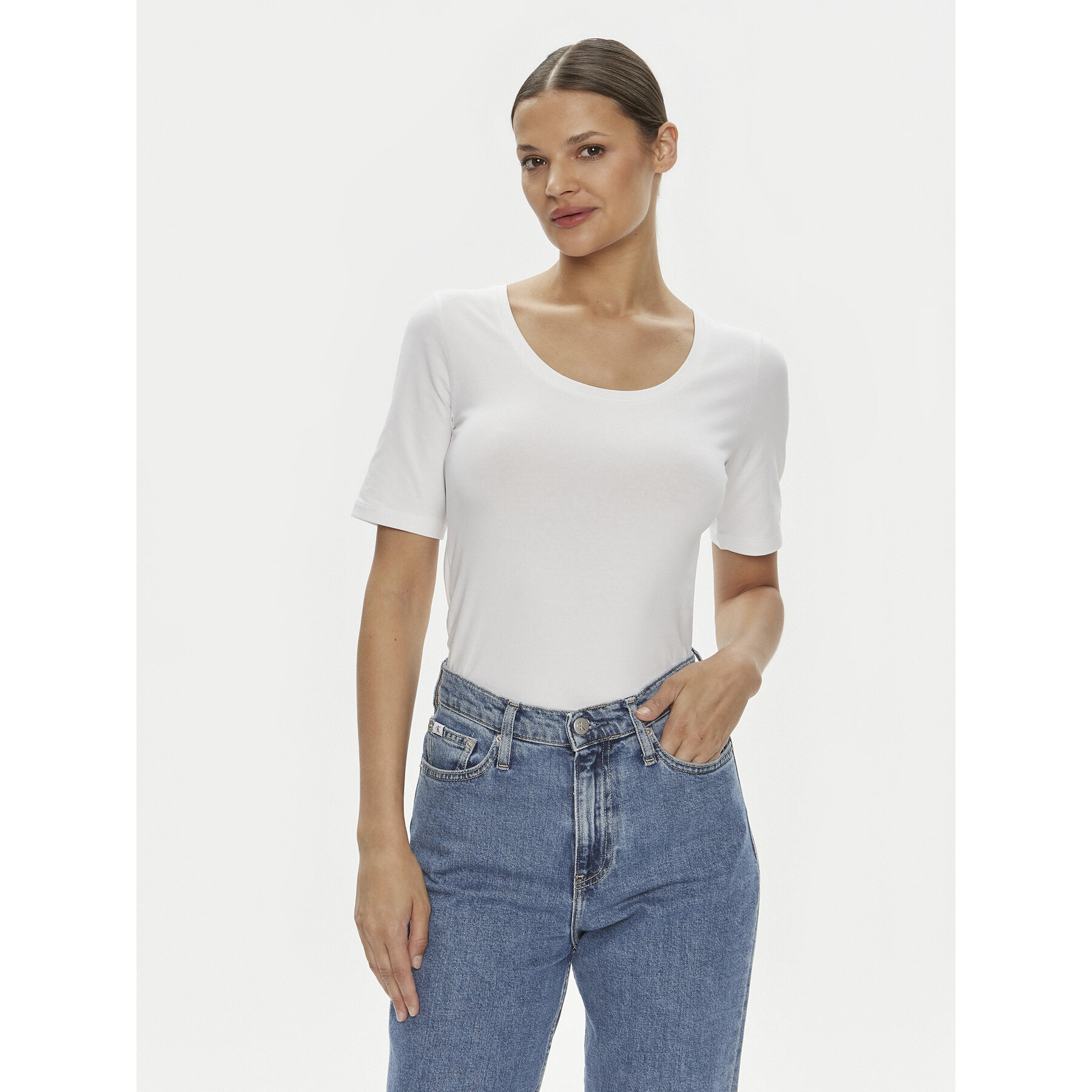 Gant T-Shirt 4203491 Λευκό Slim Fit