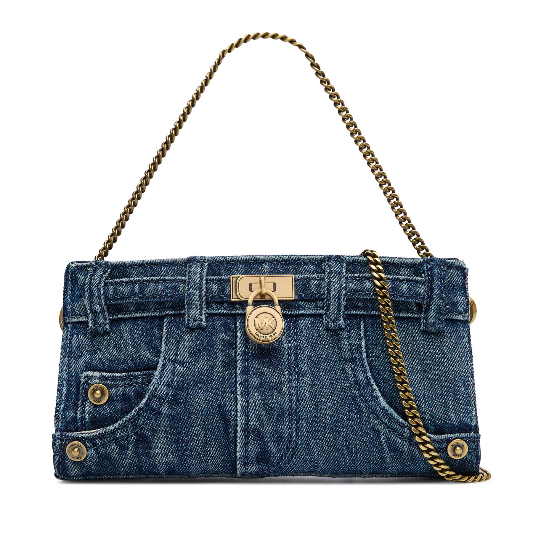 Дамска чанта MICHAEL Michael Kors Hamilton 32F6BNXC0C Син