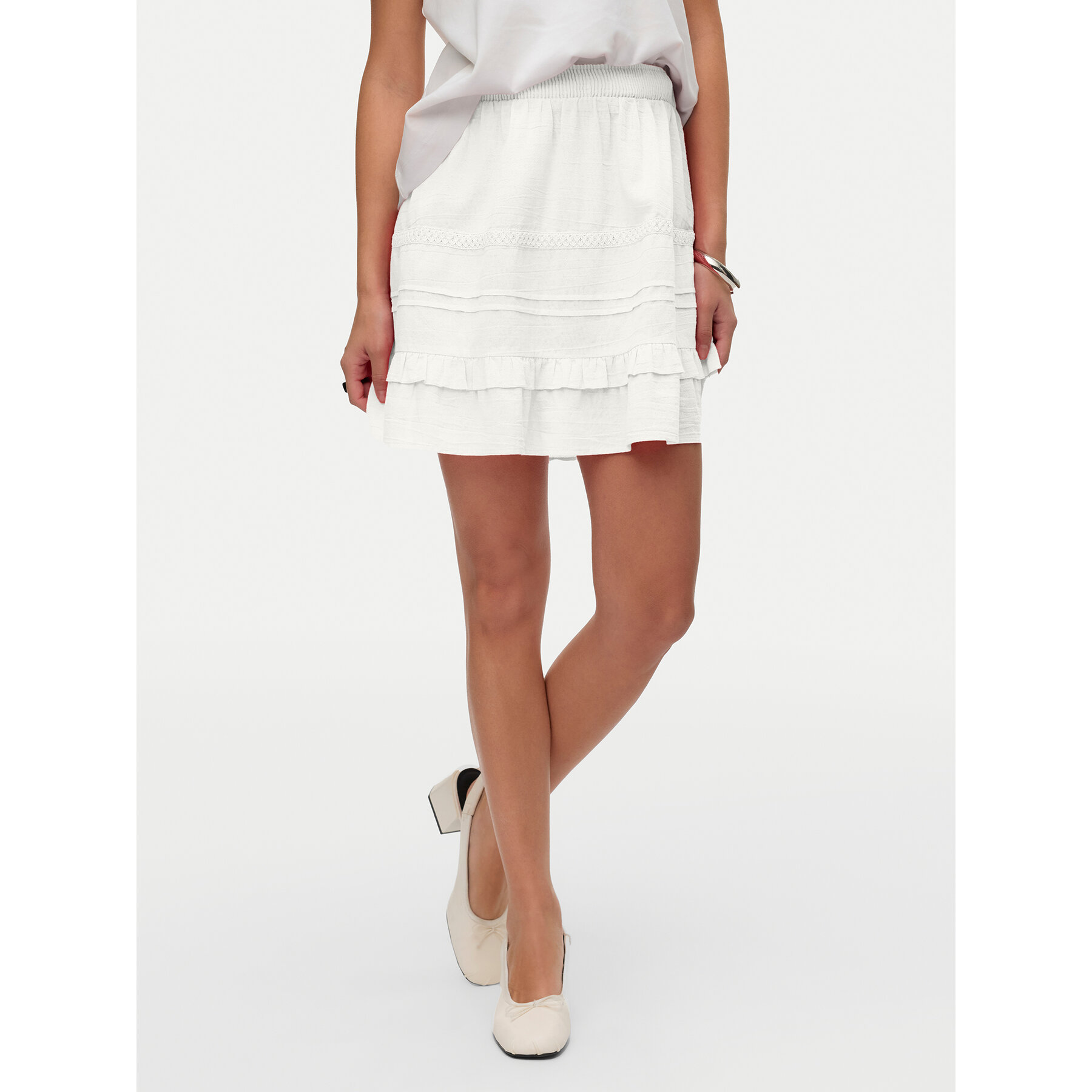 Vero Moda Minirock Pretty 10325239 Weiß Regular Fit