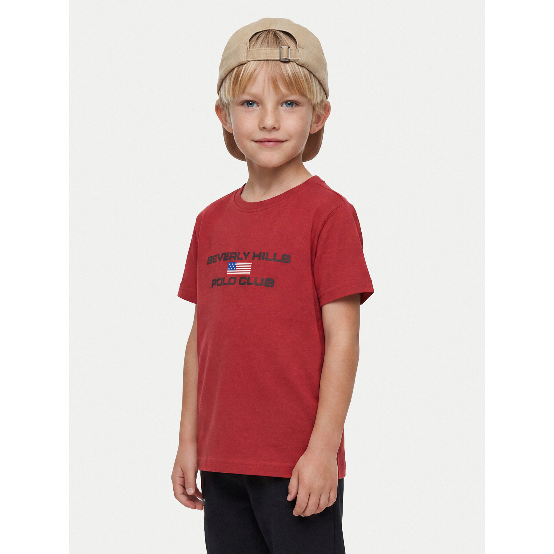 Beverly Hills Polo Club T-shirt P-SS26B-TS0132 Crvena Regular Fit