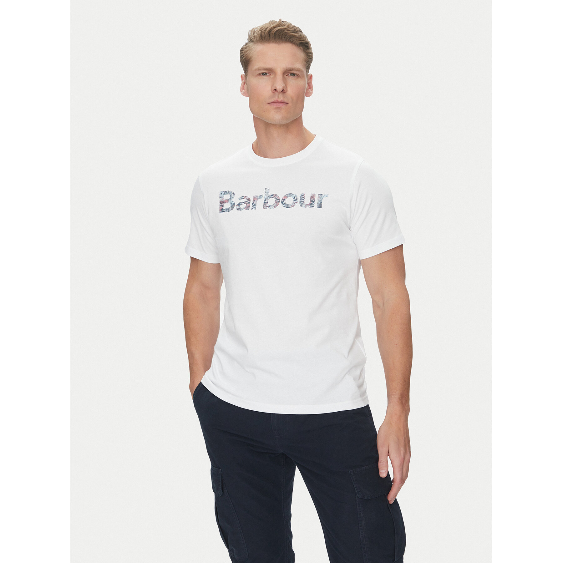 Barbour Póló Devon MTS1391WH11 Fehér Regular Fit