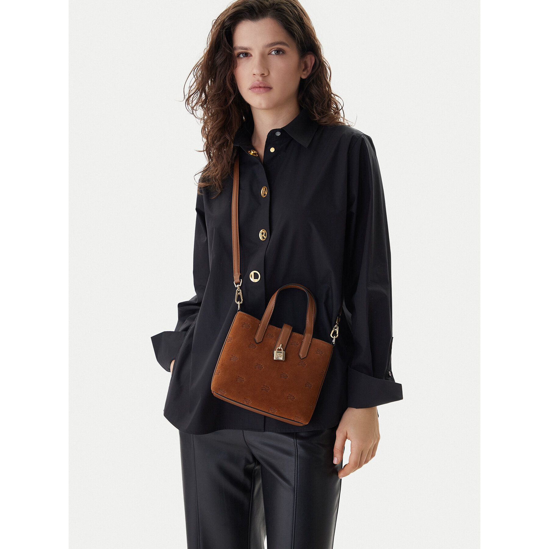 Дамска чанта KARL LAGERFELD B1W30104 Кафяв