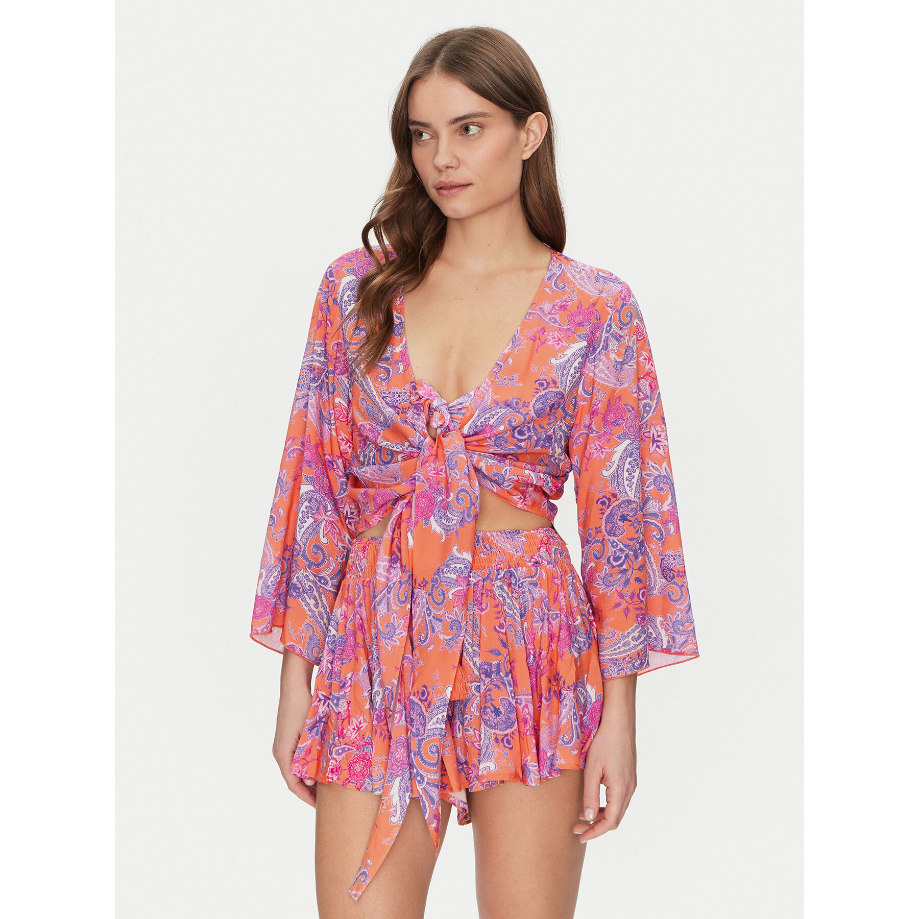 Guess Bluse E5GH01 WH3X2 Bunt Regular Fit