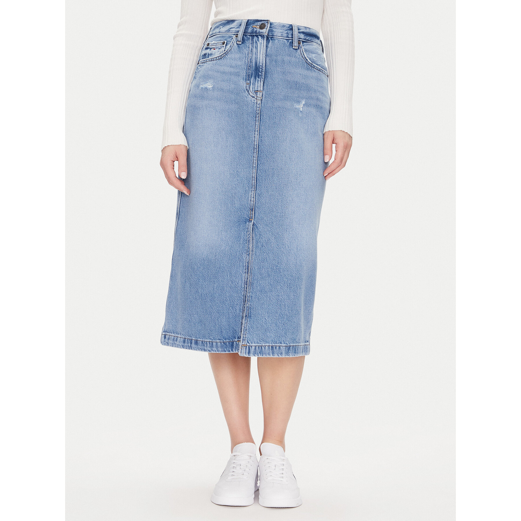 Tommy Jeans Jeansrock Claire Midi Skirt Bi8036 DW0DW21292 Blau Regular Fit
