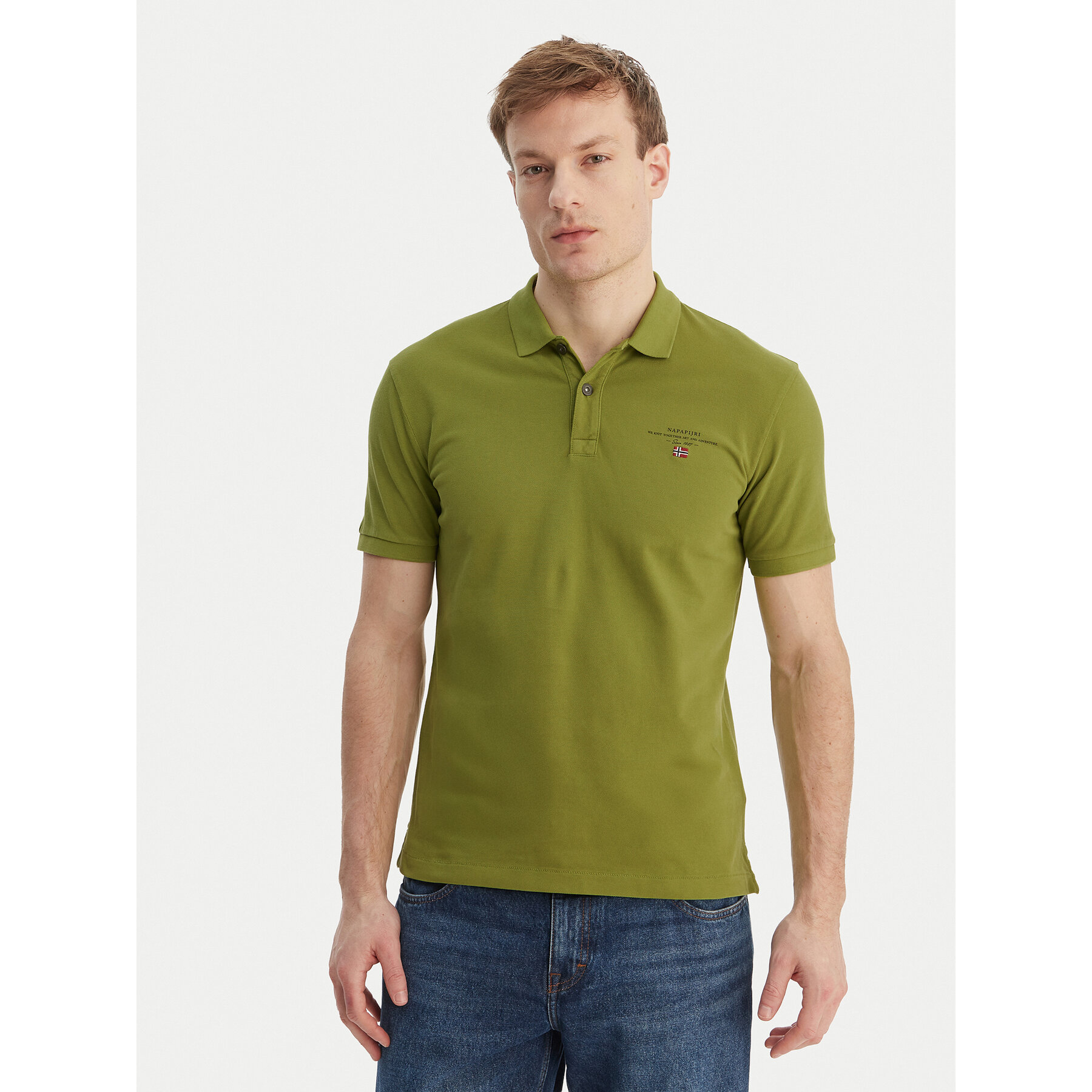 Napapijri Poloshirt Elbas NP0A4GDL Grün Regular Fit