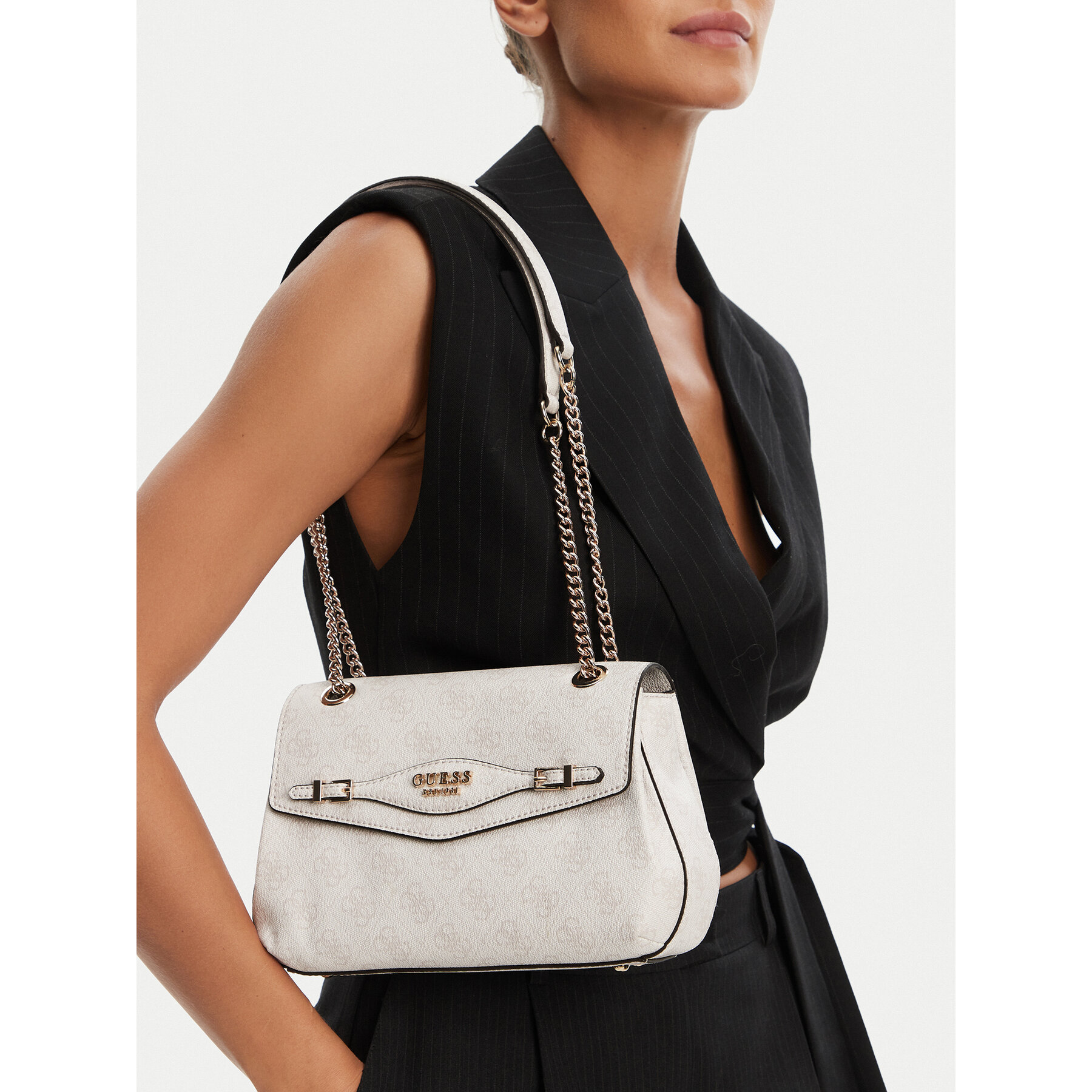 Kabelka Guess Katya HWSG96 52210 Krémová