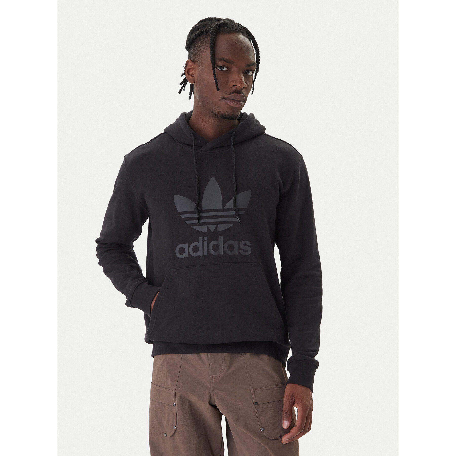 adidas Sweatshirt adicolor Classics Trefoil JY3766 Schwarz Regular Fit