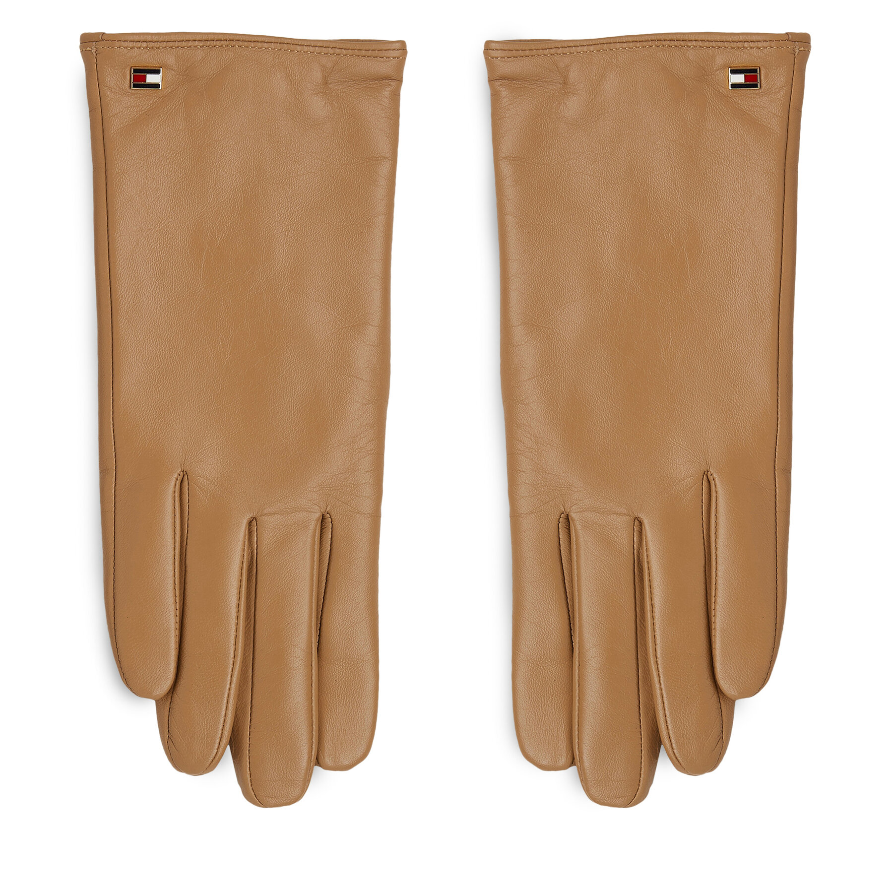 Ženske rokavice Tommy Hilfiger Essential Flag Leather Gloves AW0AW15360 Classic Khaki RBL