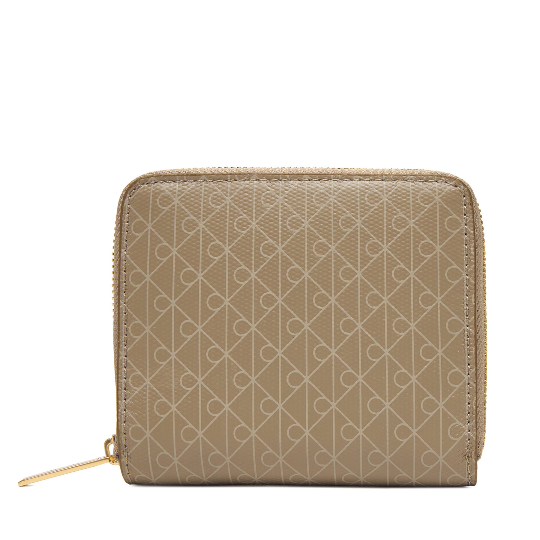 Peňaženka Calvin Klein Emblem Aop Square Zip Around LV04F1089G Béžová