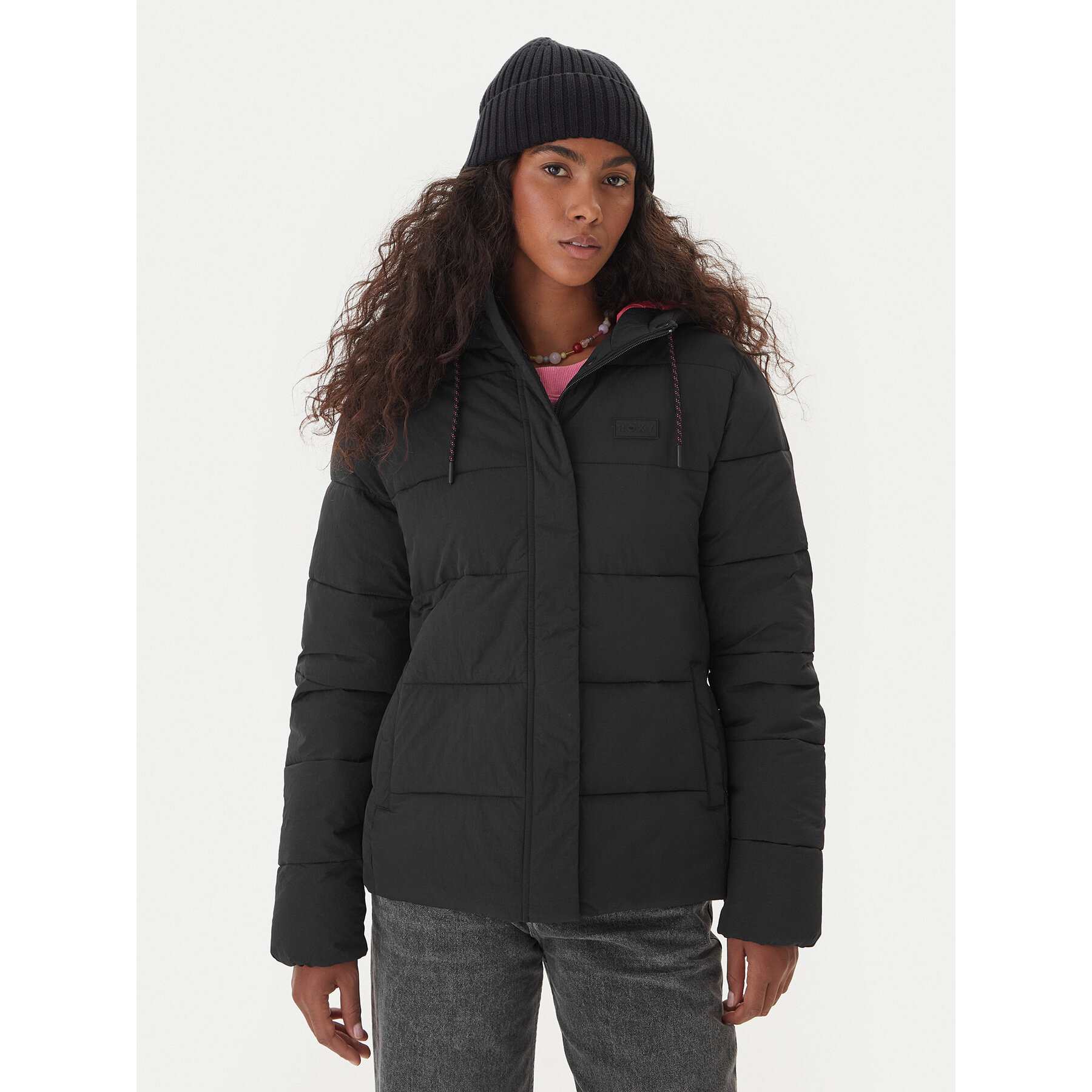 Roxy Übergangsjacke Nightfall ERJJK03680 Schwarz Regular Fit