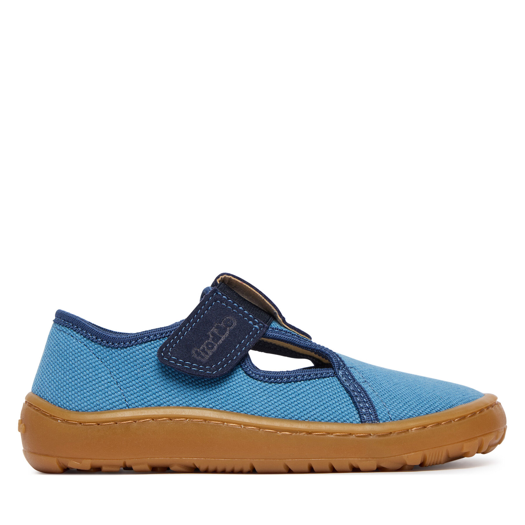 Papuče Froddo Barefoot Canvas T-Bar G1700439-1 S Modrá