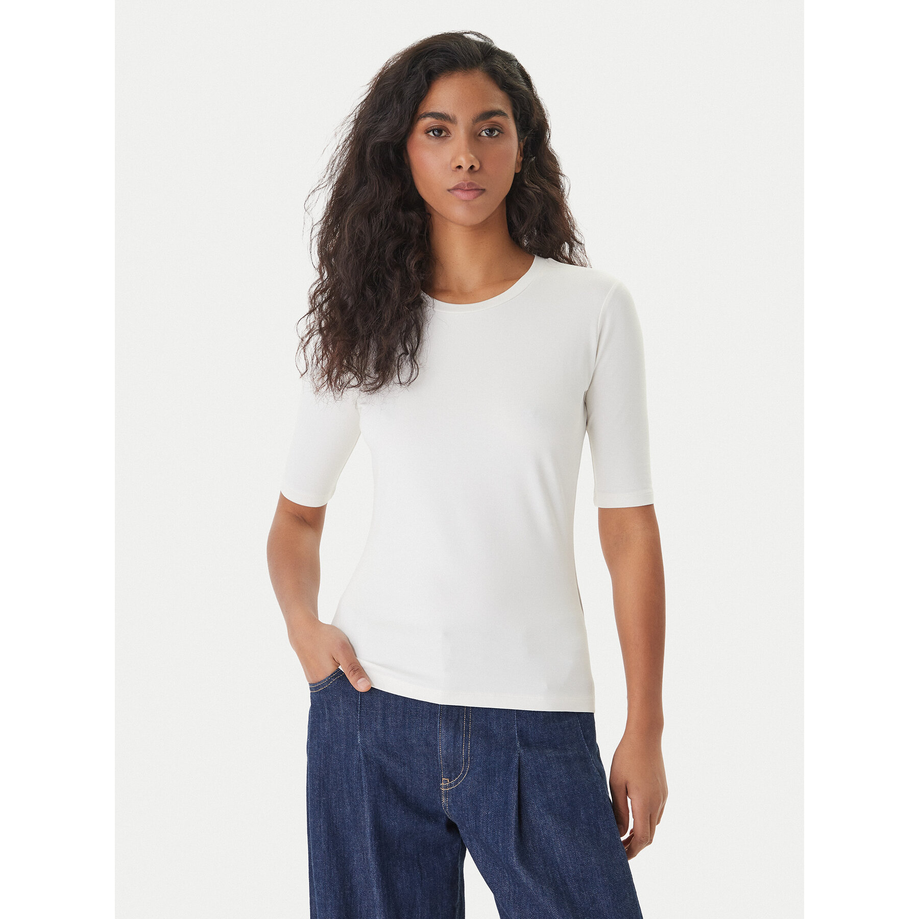 HUGO Majica Darnelia 50515019 Bela Slim Fit