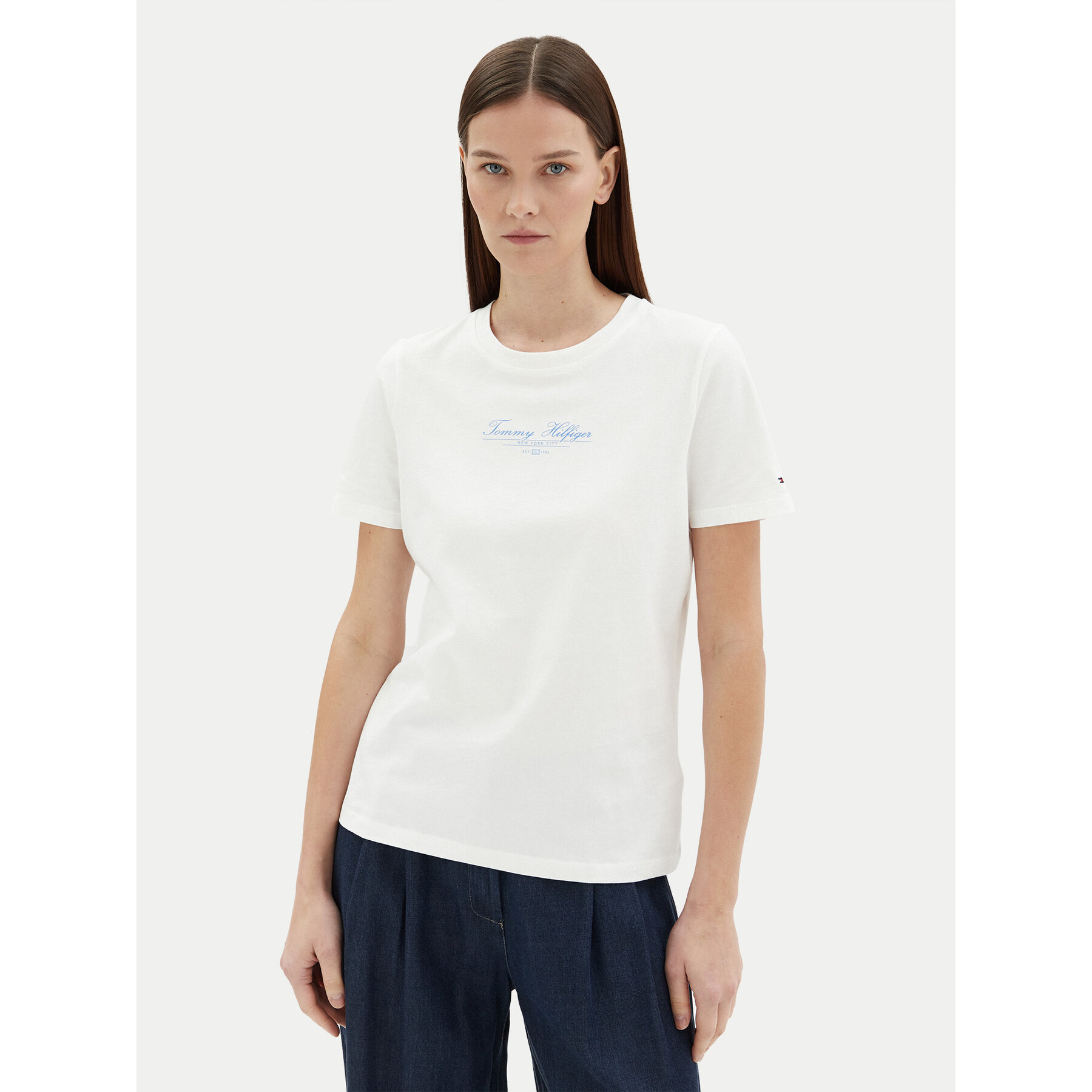 Tommy Hilfiger T-Shirt WW0WW45428 Λευκό Regular Fit