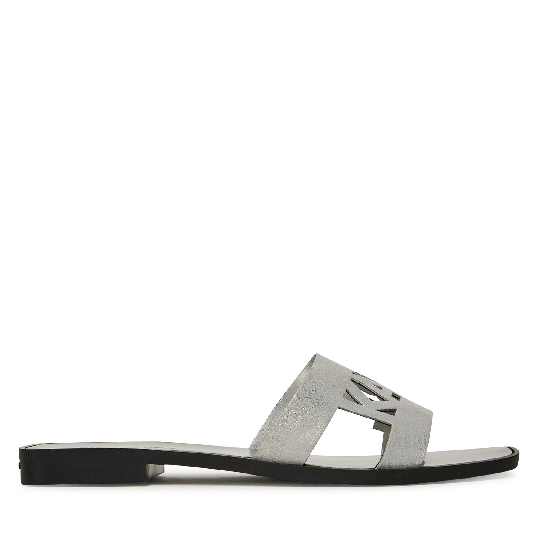 Šľapky KARL LAGERFELD Skoot II KL80402 Strieborná