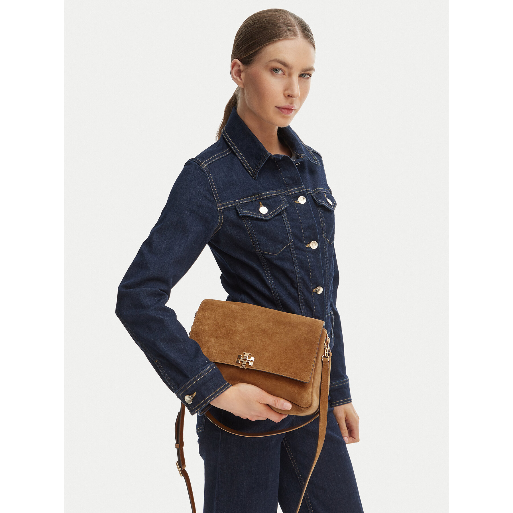 Ročna torba Tory Burch 184125 Rjava