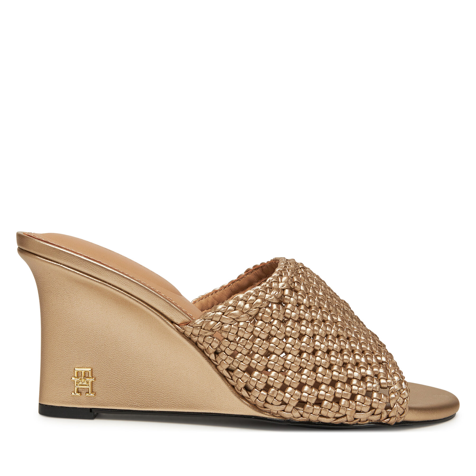 Dámske Šľapky Tommy Hilfiger, Rozmer: 42, Zlatá, Crochet Metallic Lthr Wedge Mule FW0FW08812
