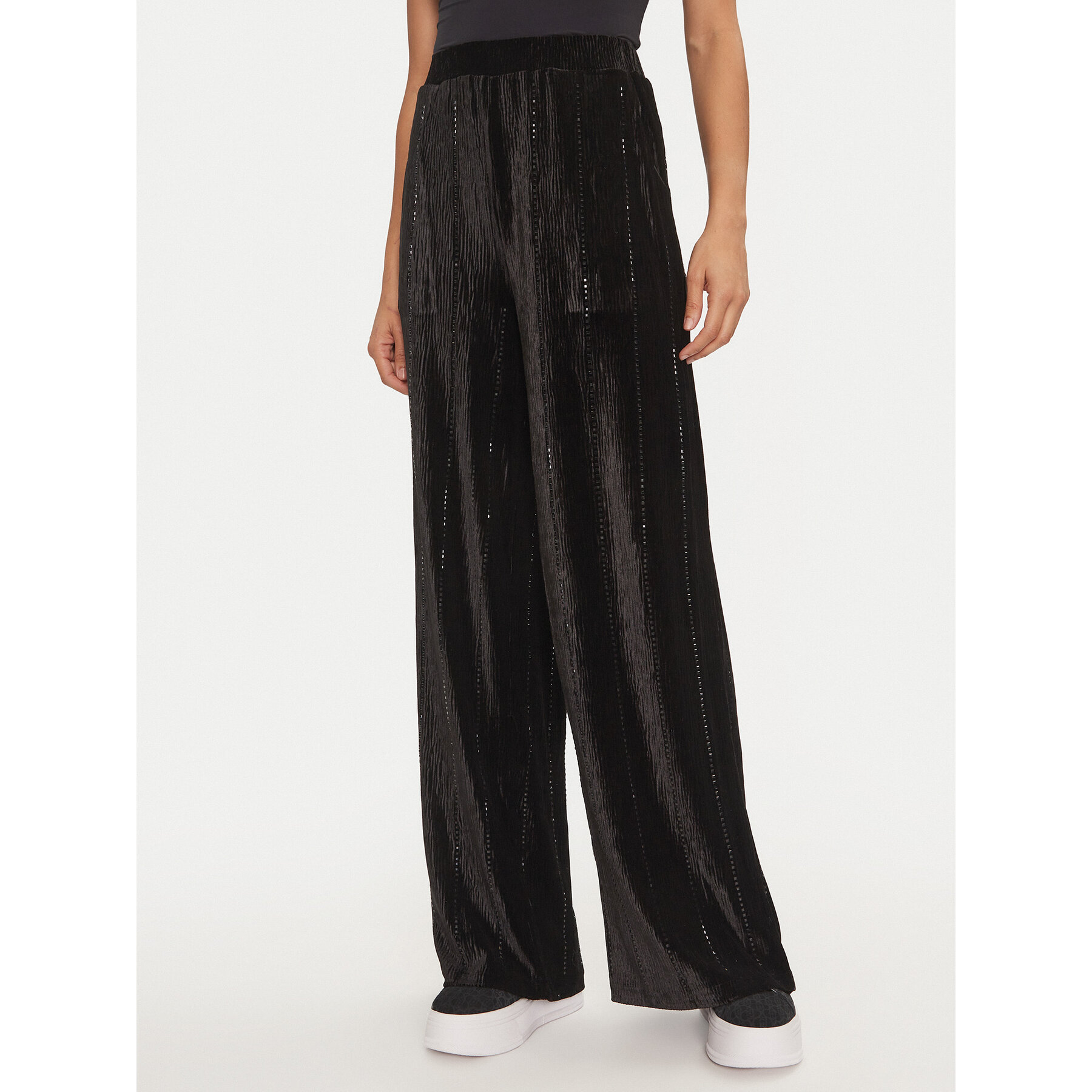 Fracomina Palazzohose FR24WV3014J461R9 Schwarz Wide Leg