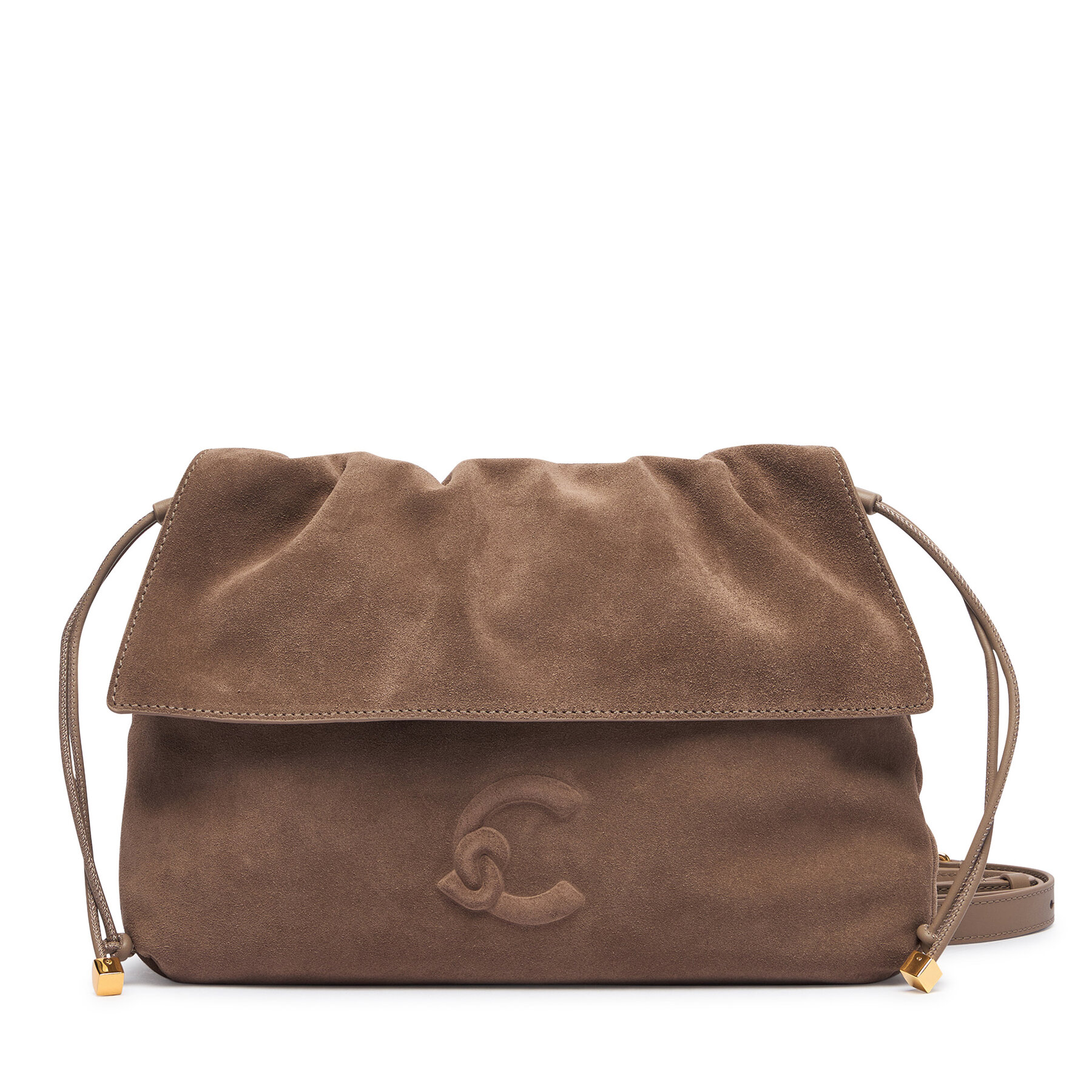 Geantă Coccinelle V9G Coccinellelidia Suede Bim E1 V9G 13 04 01 Bej închis