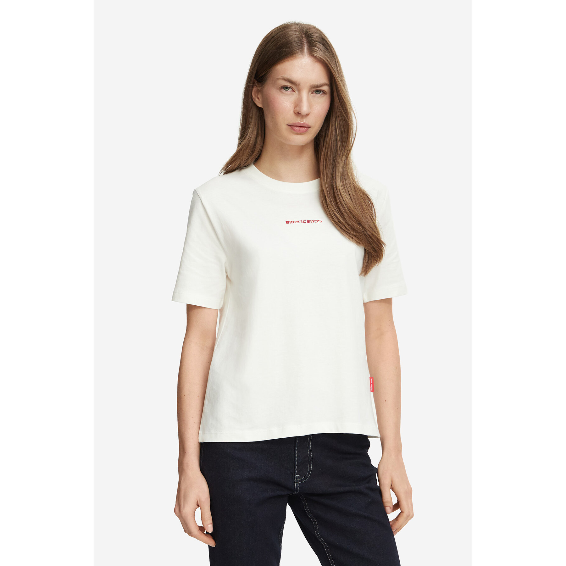 Americanos T-Shirt W226-AMLTS-1057-01X Creme Regular Fit