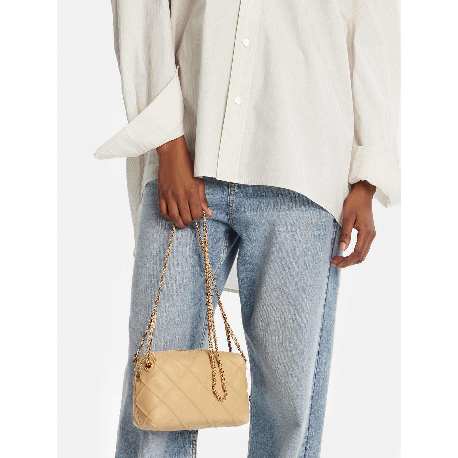 Geantă Tory Burch Fleming Small 169226 Écru