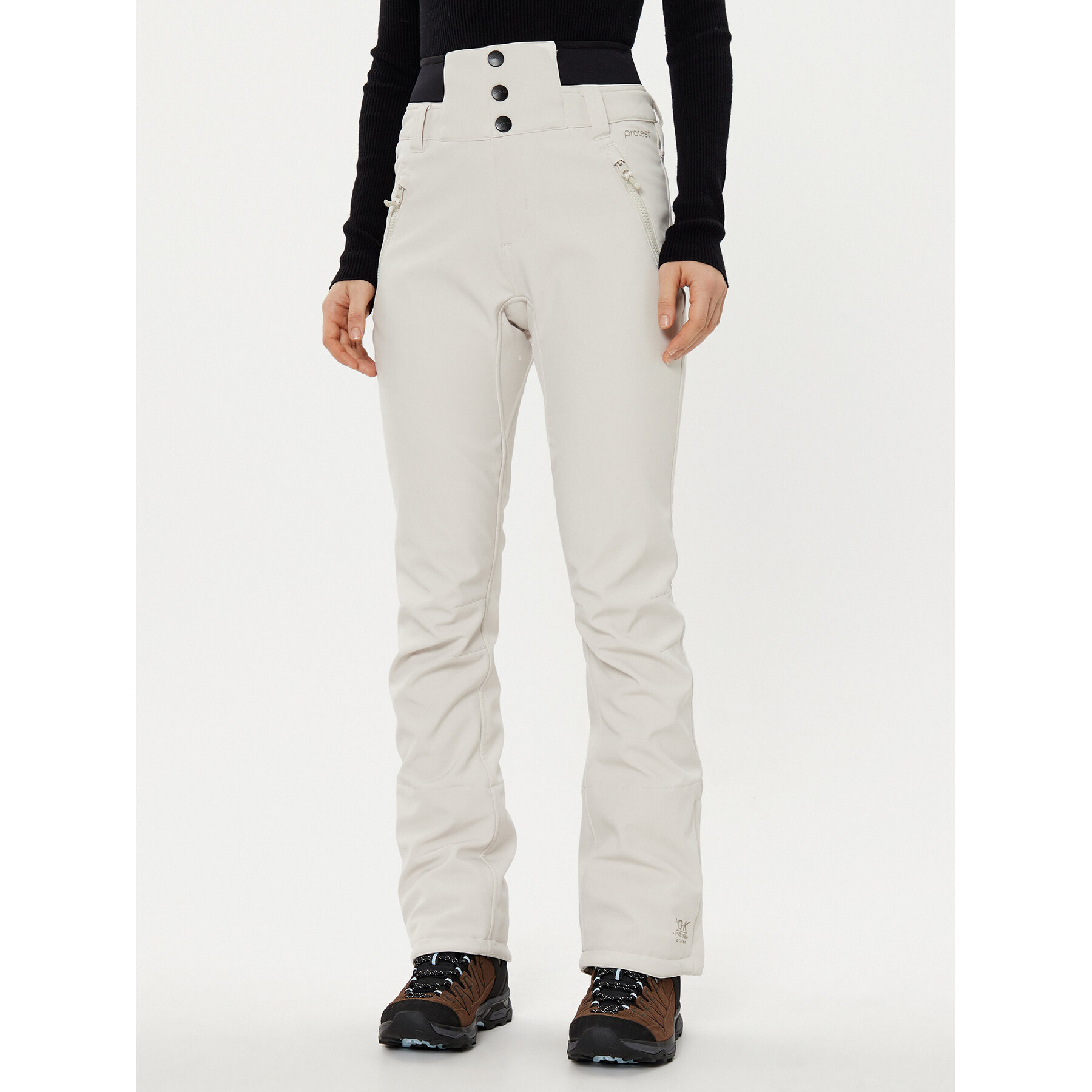 Protest Skihose Lullabyos 4612000 Écru Slim Fit