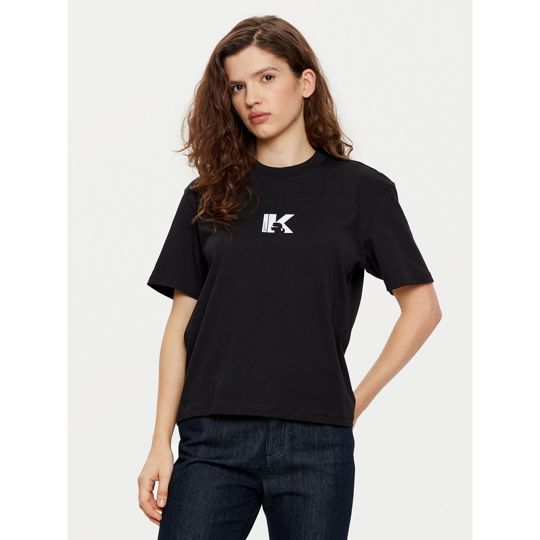 Karl Lagerfeld Jeans Póló A1W17031 Fekete Regular Fit