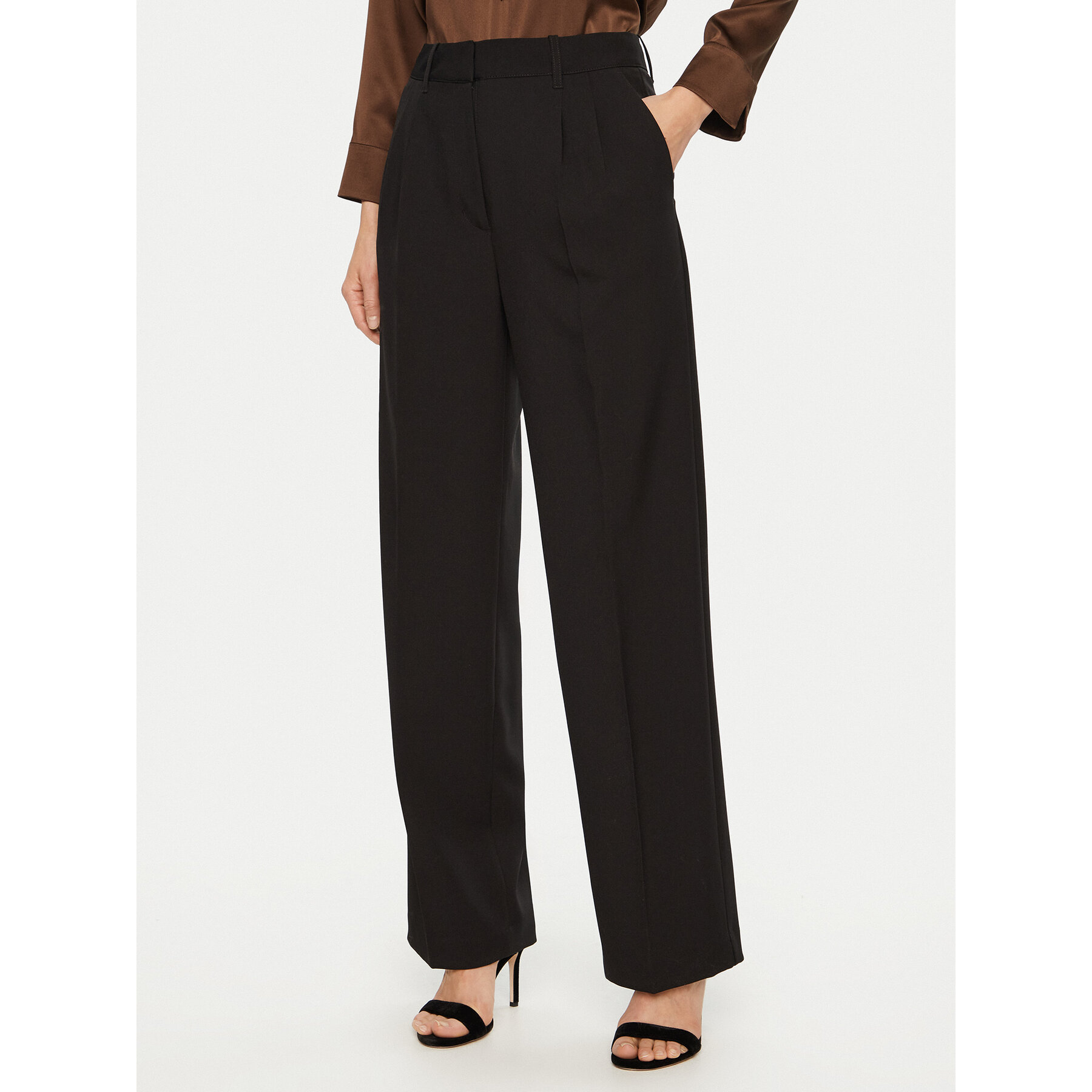 Guess Stoffhose W5RB41 WGX02 Schwarz Regular Fit