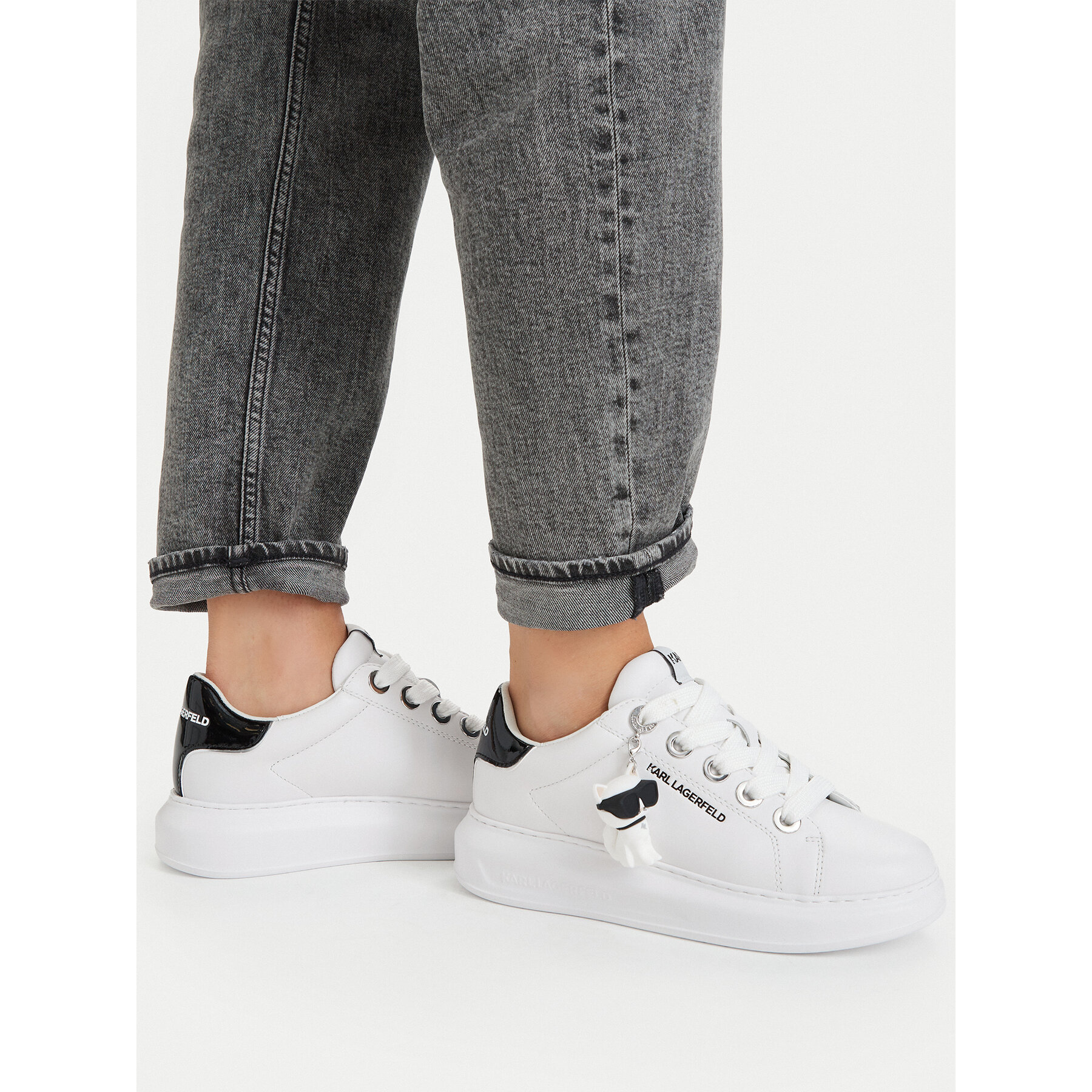 Sneakers KARL LAGERFELD Kapri KL62536C Alb