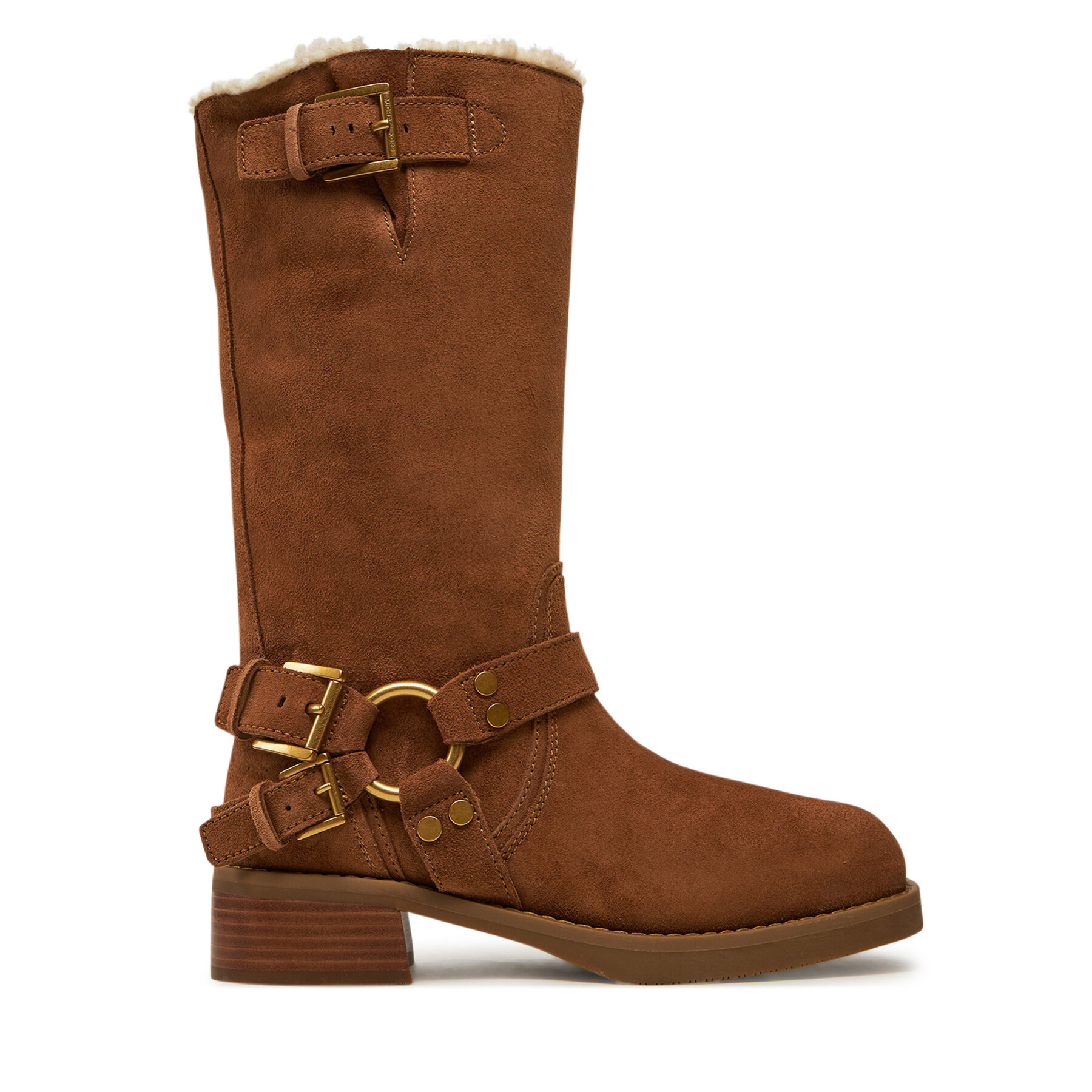 Cizme lungi riding MICHAEL Michael Kors Crosby 40F4CBFB6S Maro