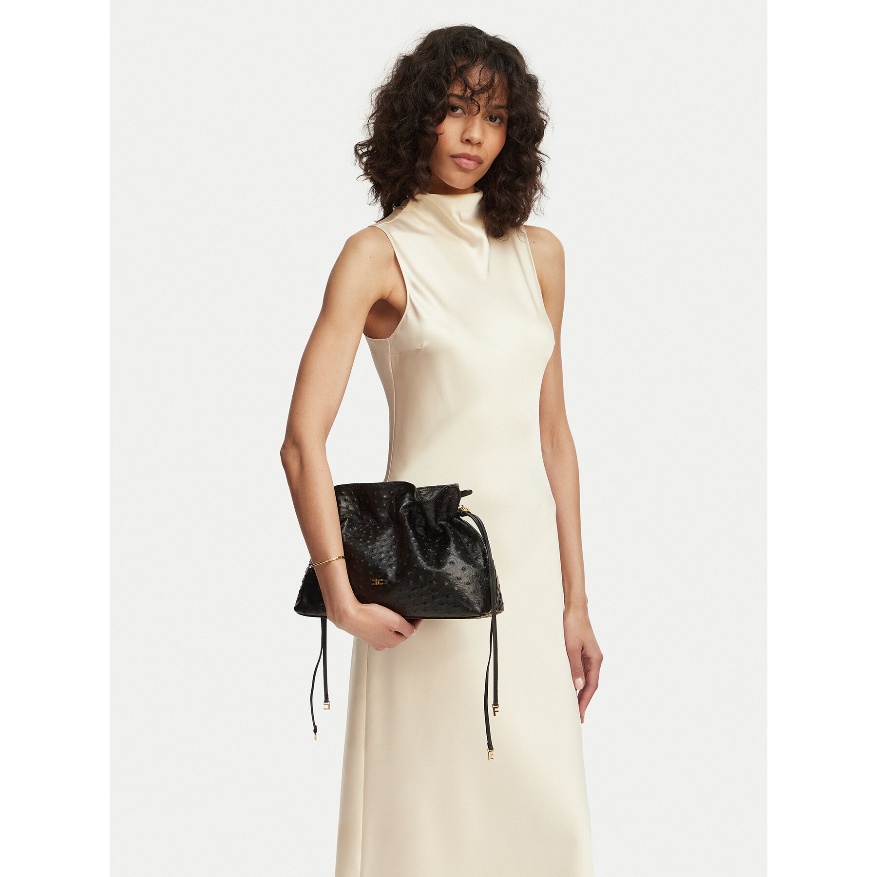 Ročna torba Elisabetta Franchi BS-52N-62E2-V790 Črna
