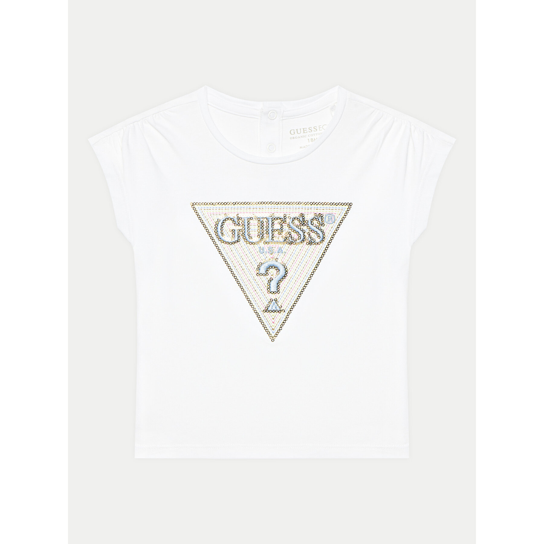 Guess Póló K5GI12 K6YW4 Fehér Boxy Fit