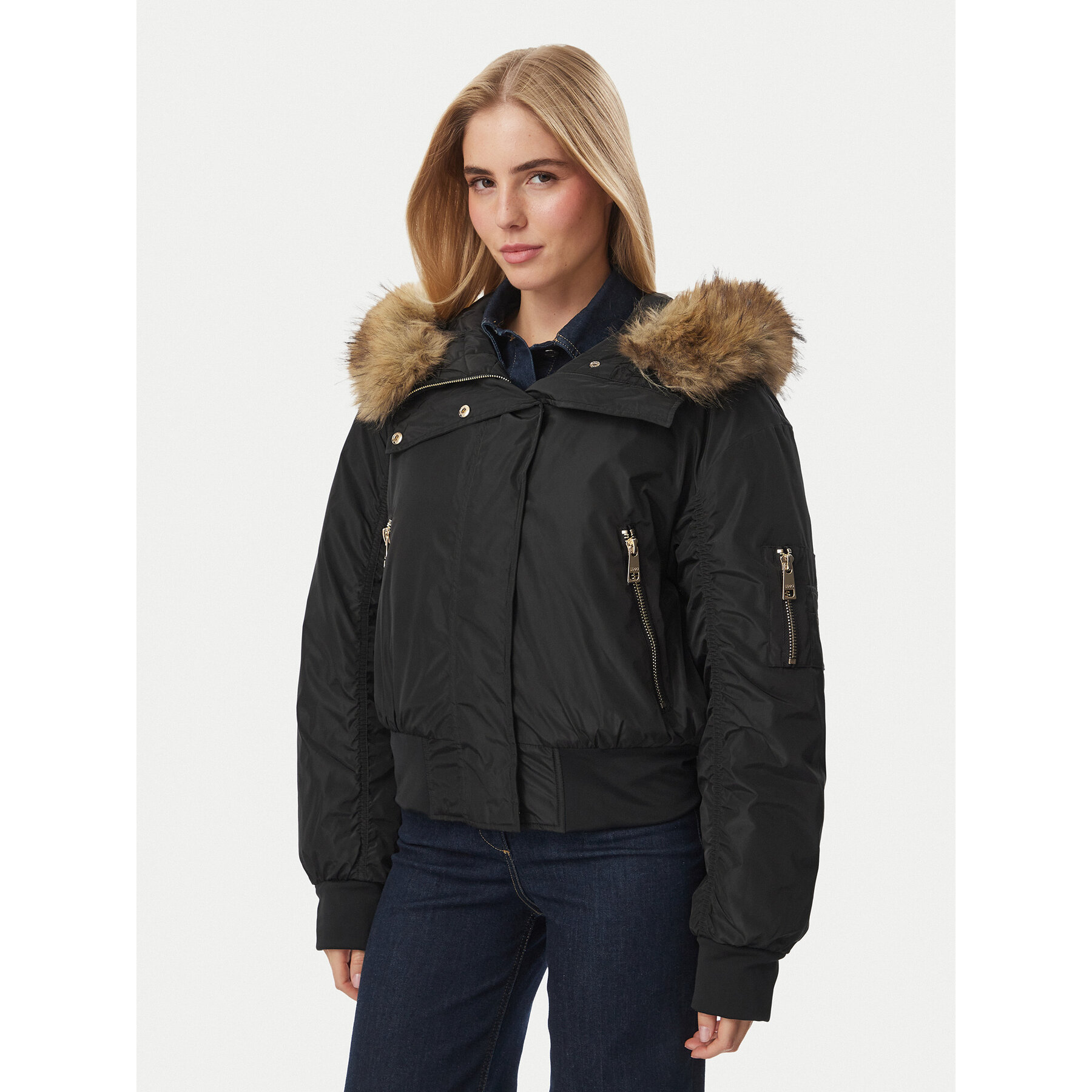 Liu Jo Winterjacke WF6071 T714A Schwarz Regular Fit
