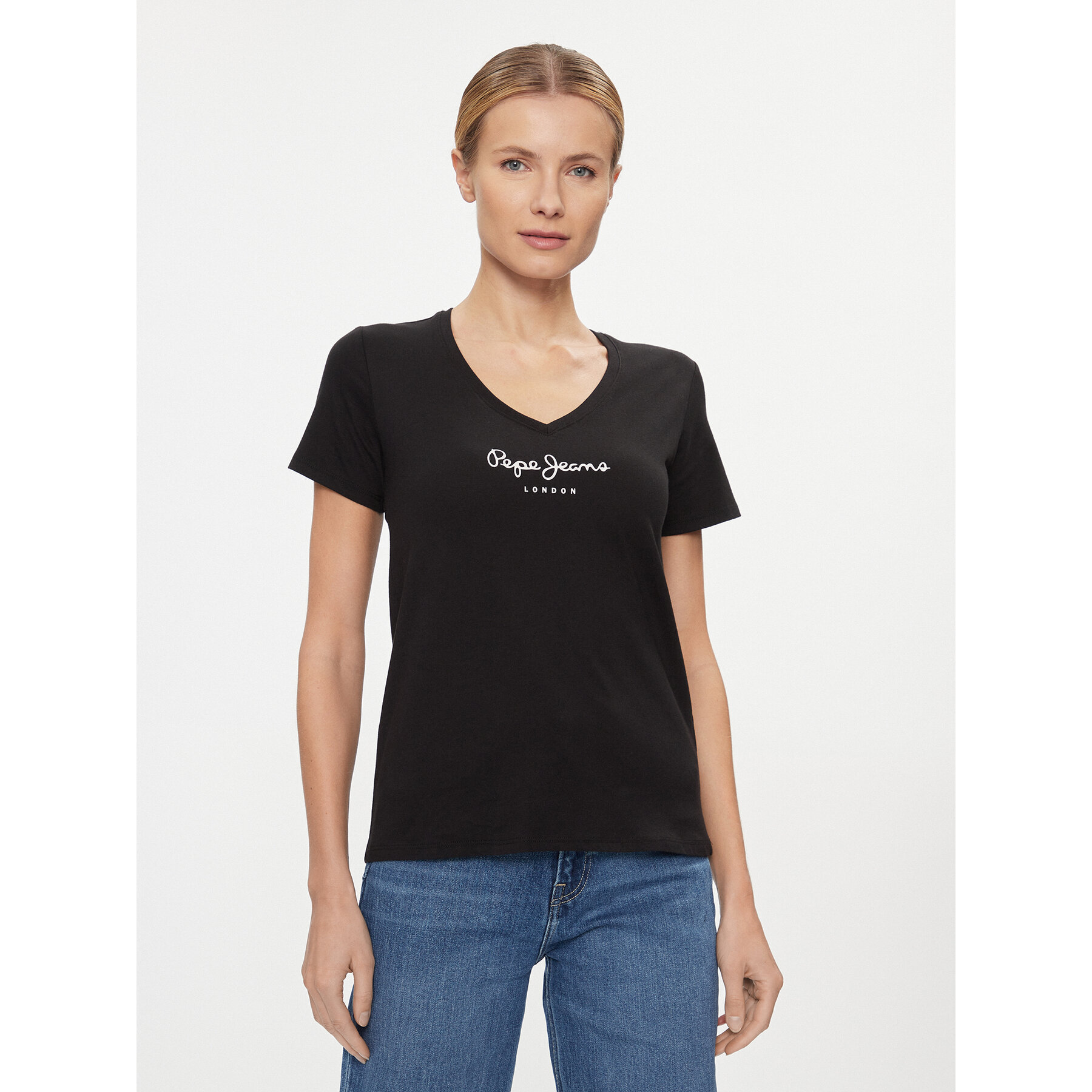 Pepe Jeans T-Shirt Wendy PL505482 Μαύρο Regular Fit
