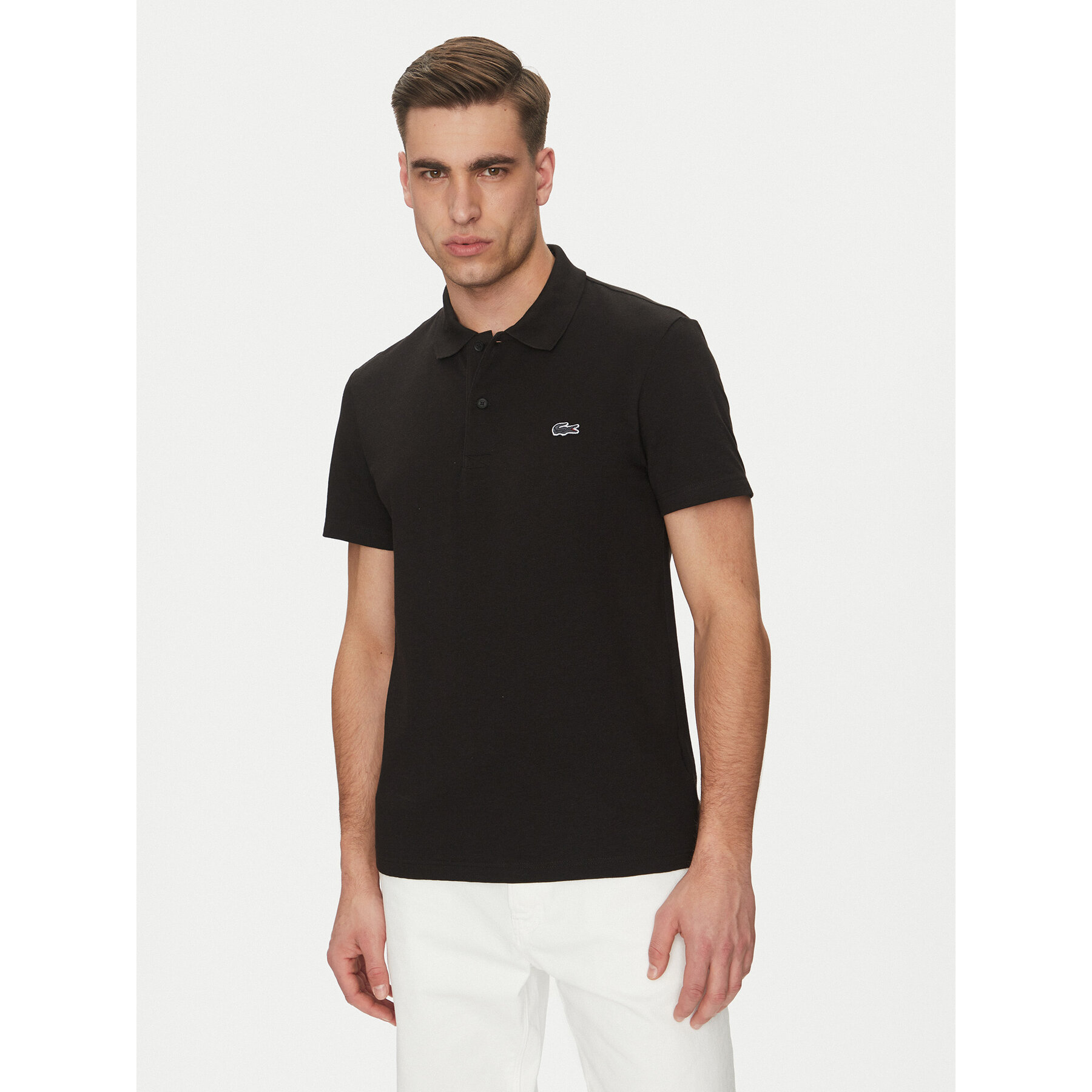 Lacoste Polo majica DH5522 Črna Regular Fit