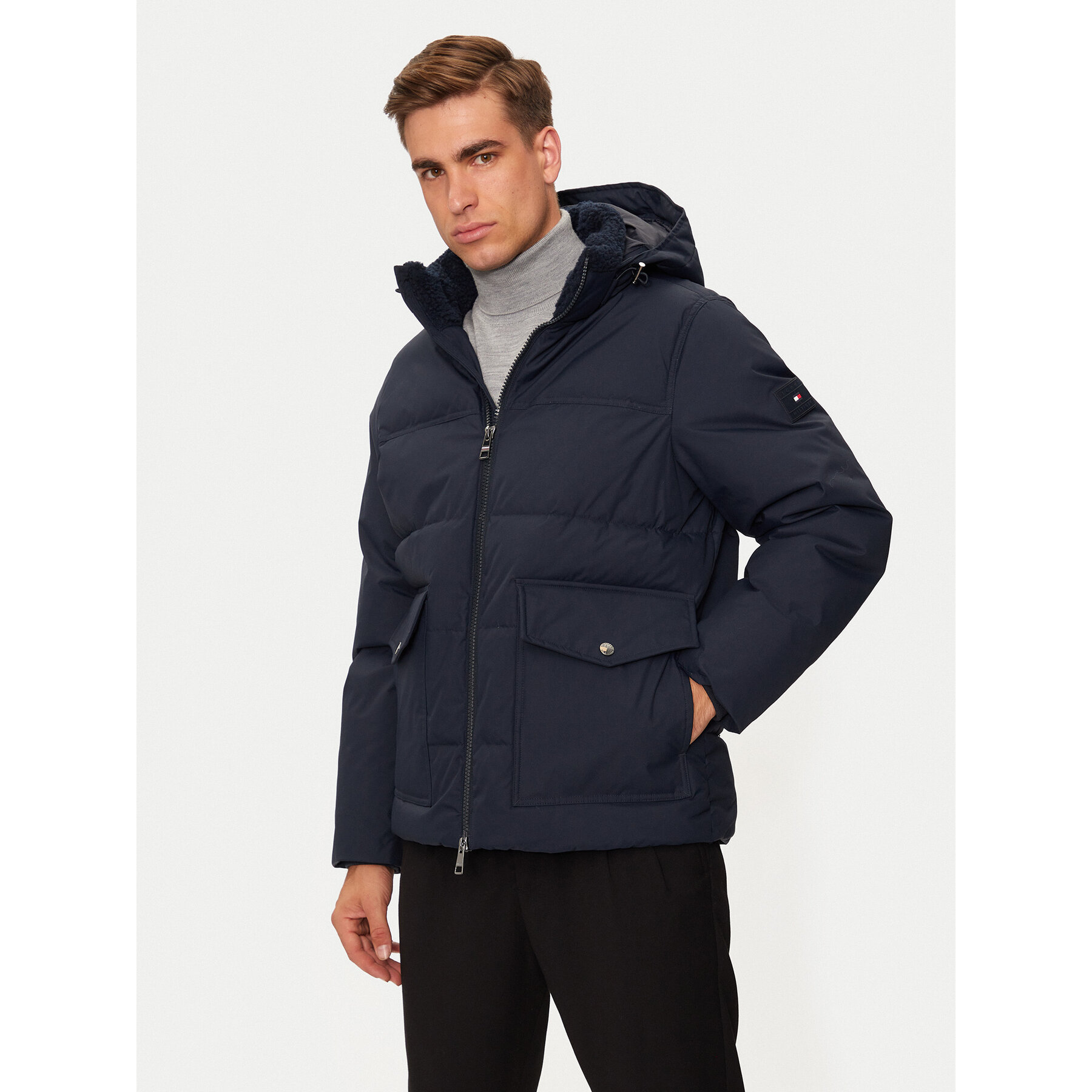 Tommy Hilfiger Winterjacke Rockie MW0MW37125 Dunkelblau Regular Fit