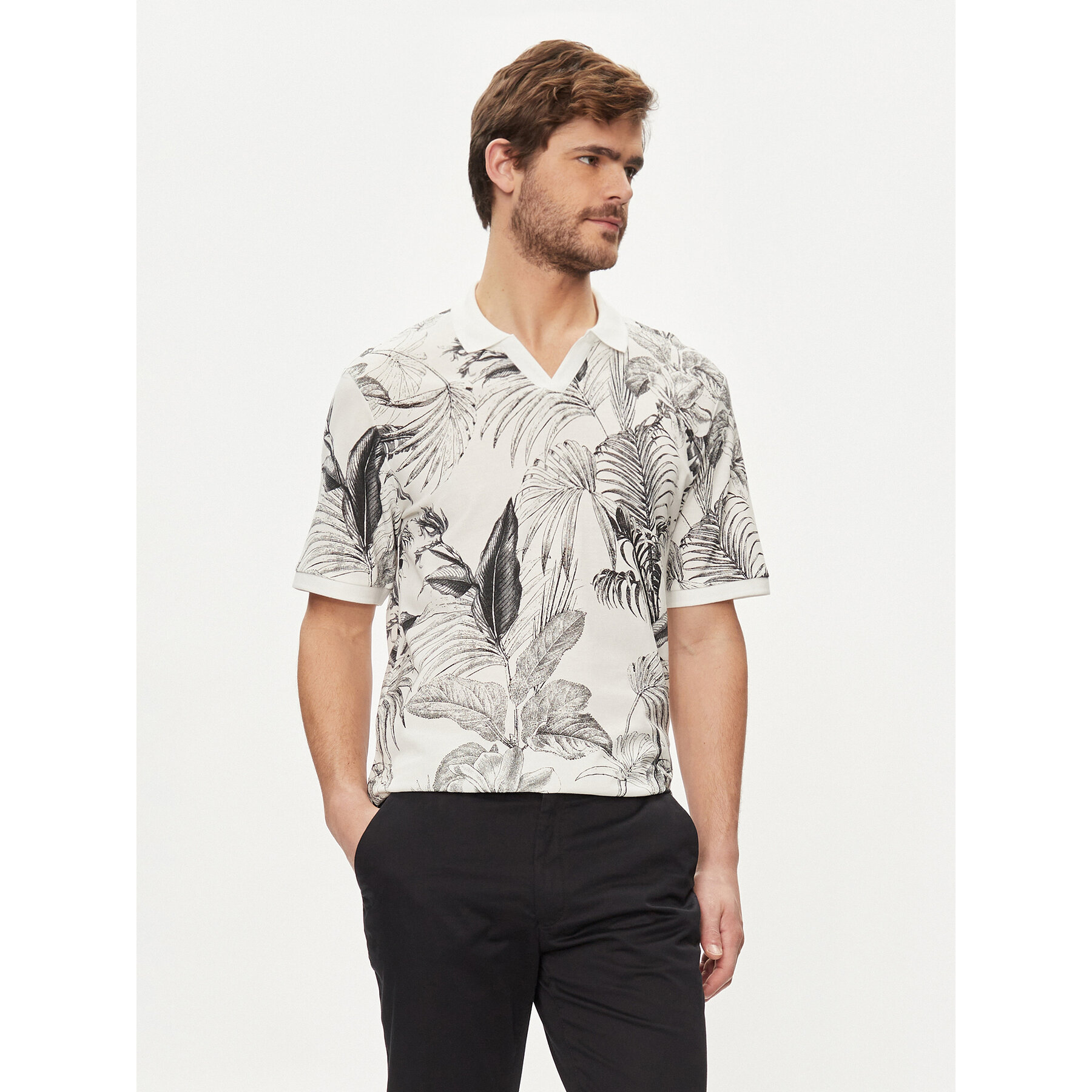 Jack & Jones Polo Guru 12250733 Λευκό Standard Fit