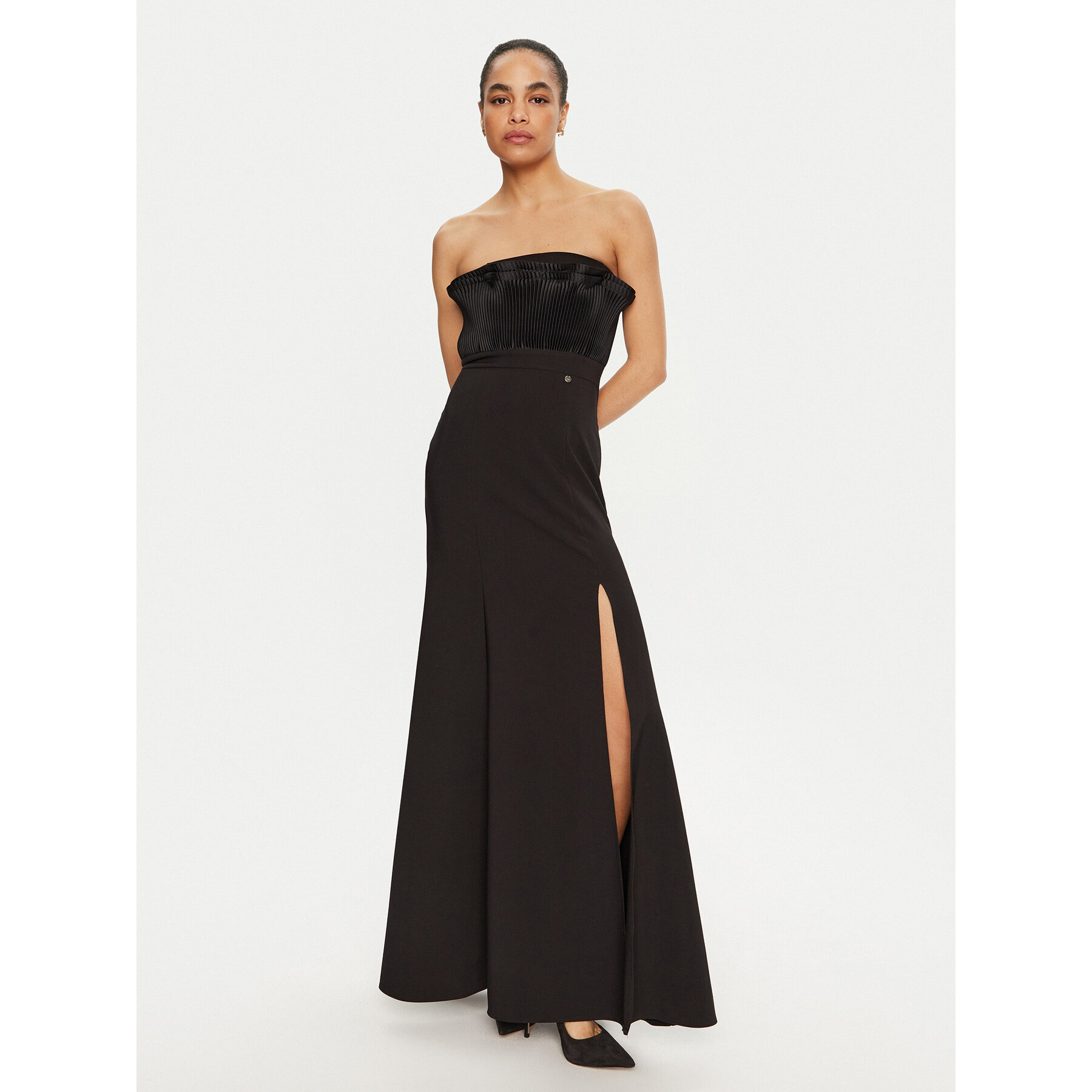 Rinascimento Abendkleid CFC0019749002 Schwarz Regular Fit