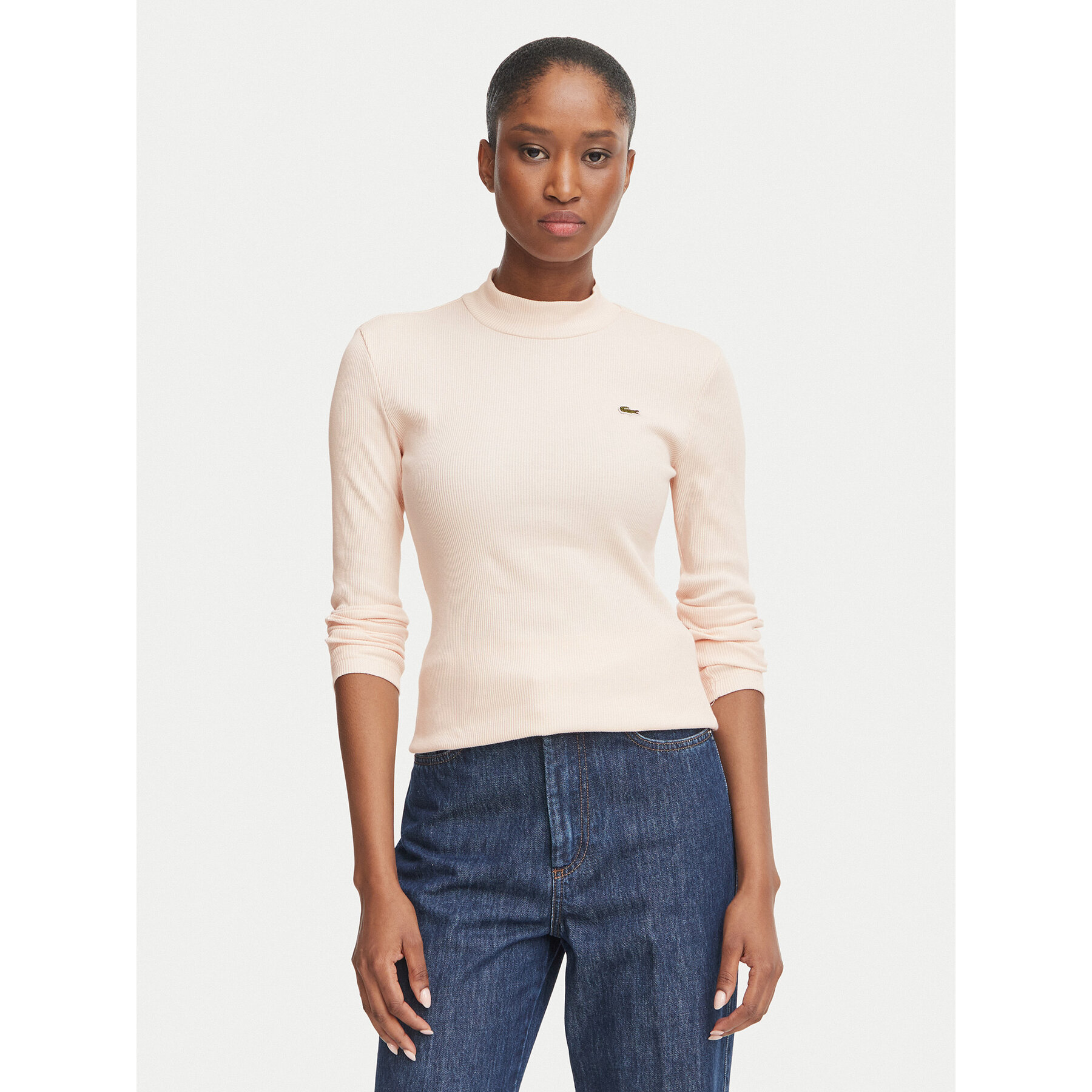 Lacoste Bluse TF3164 Hellrosa Slim Fit